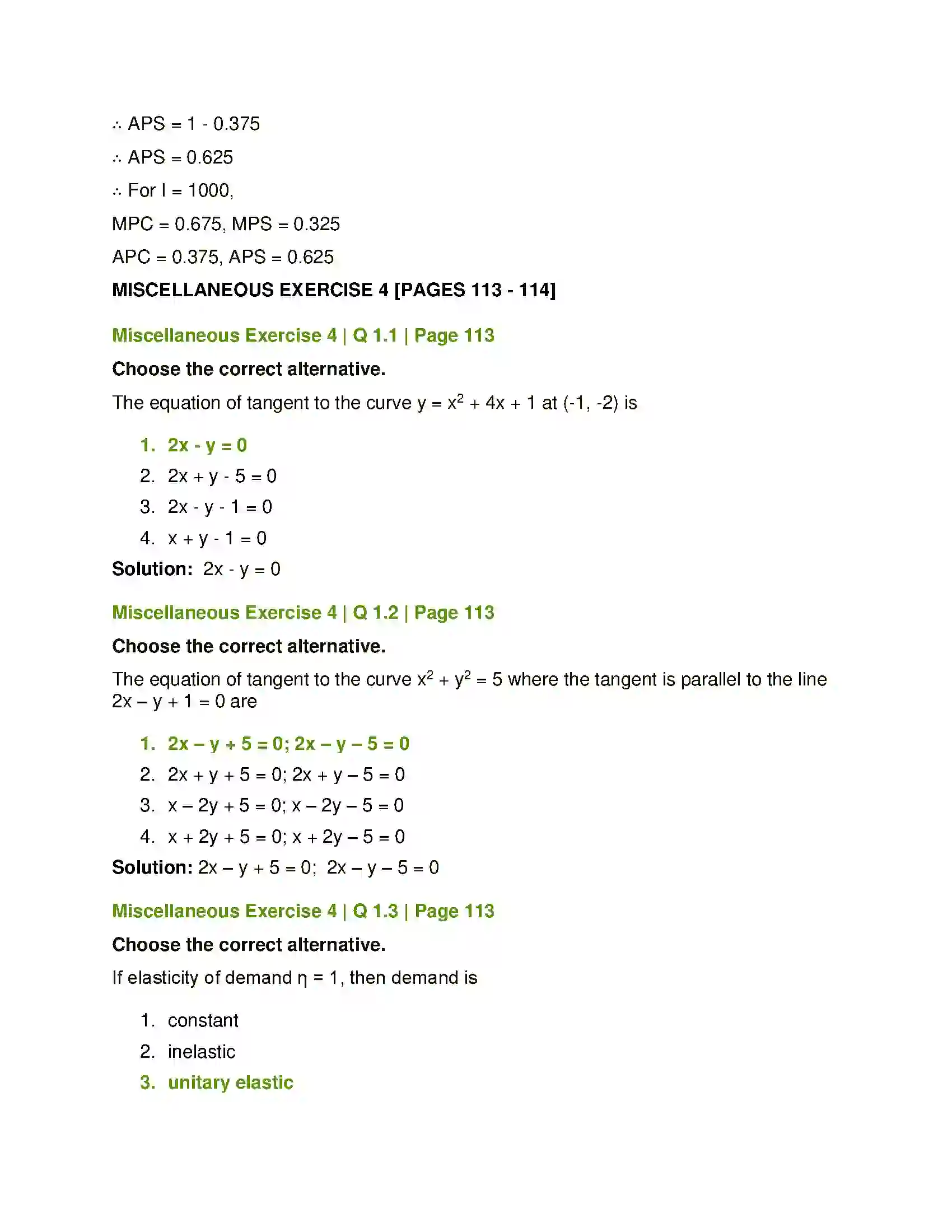 Maharashtra Board Class 12th Mathematics & Statistics-1 (Commerce) Applications of Derivatives Solution 37