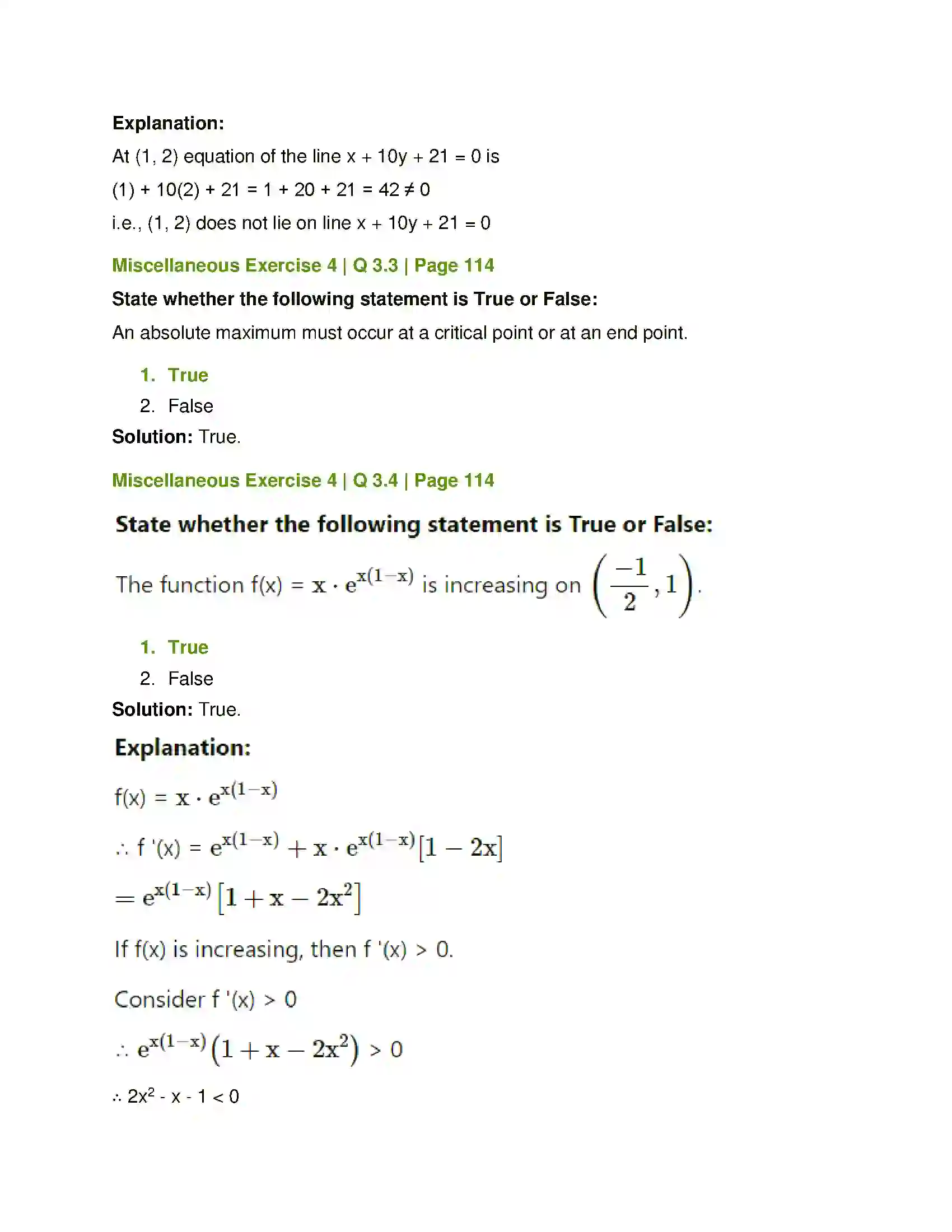 Maharashtra Board Class 12th Mathematics & Statistics-1 (Commerce) Applications of Derivatives Solution 43