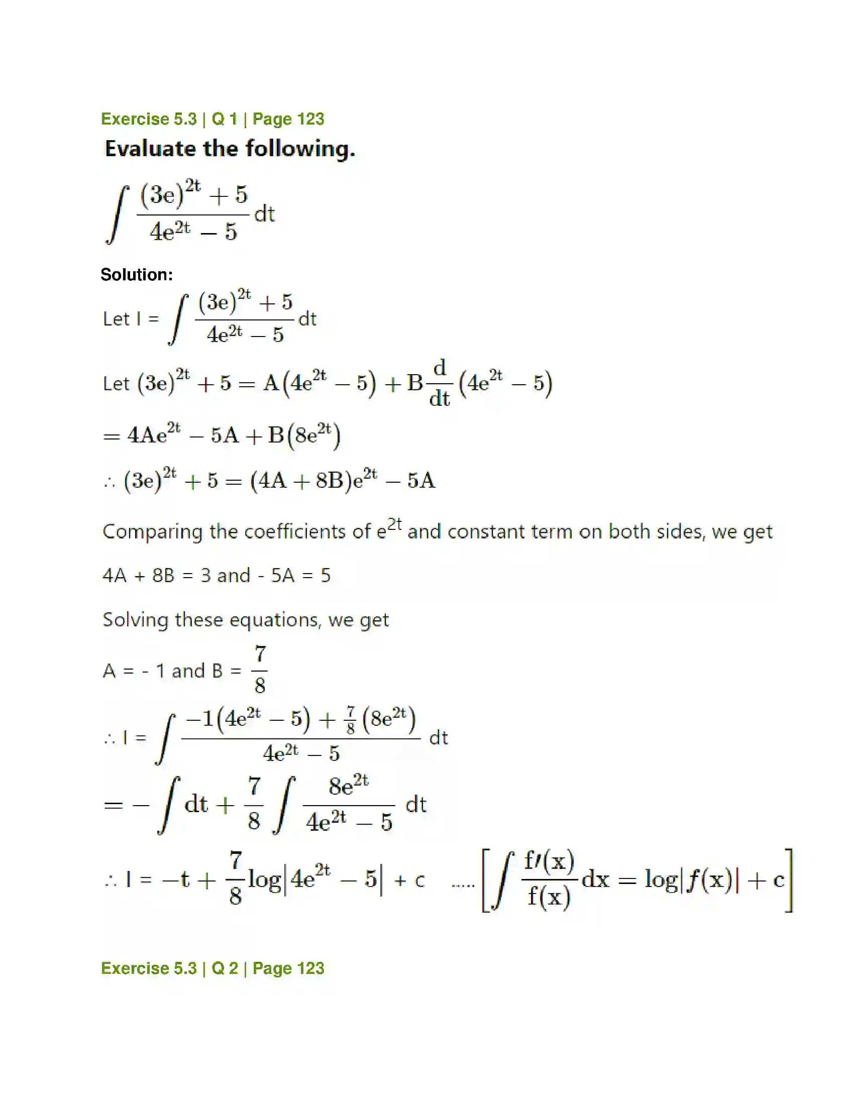 Maharashtra Board Class 12th Mathematics & Statistics-1 (Commerce) Integration Solution 16