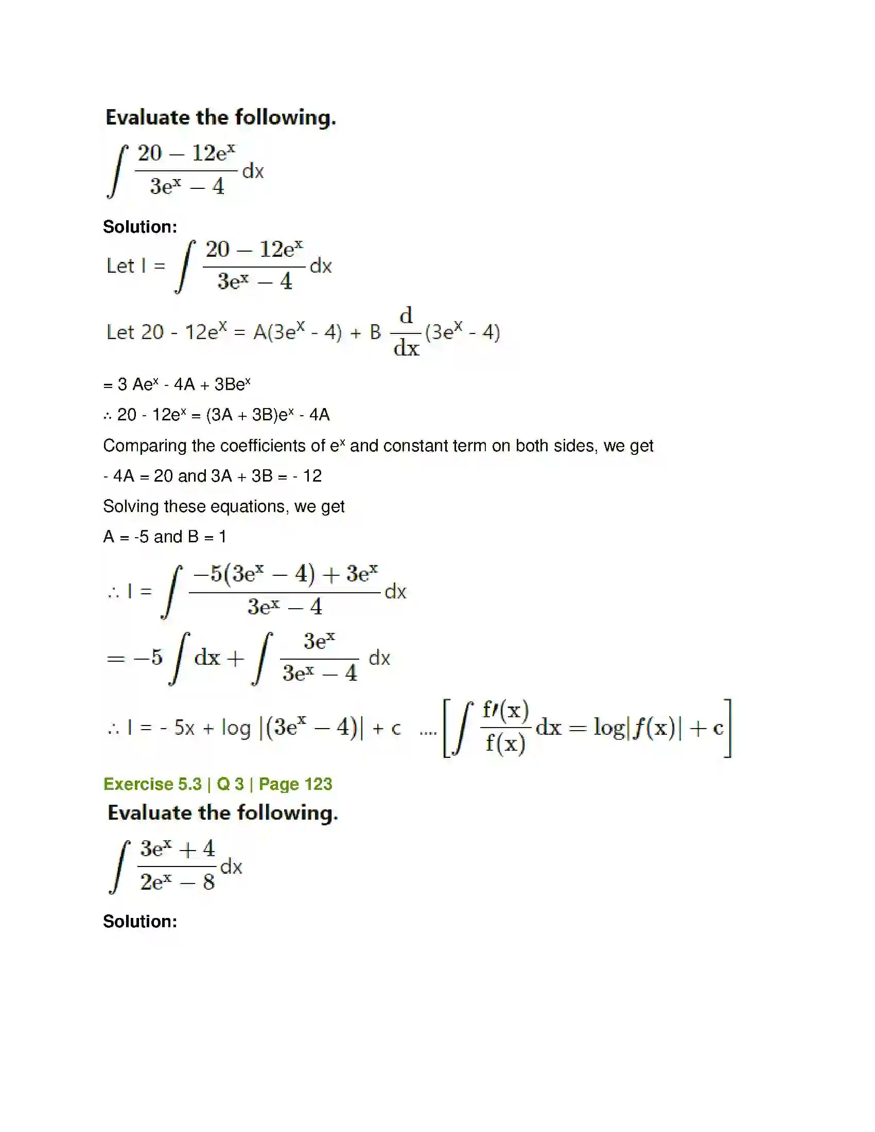 Maharashtra Board Class 12th Mathematics & Statistics-1 (Commerce) Integration Solution 17
