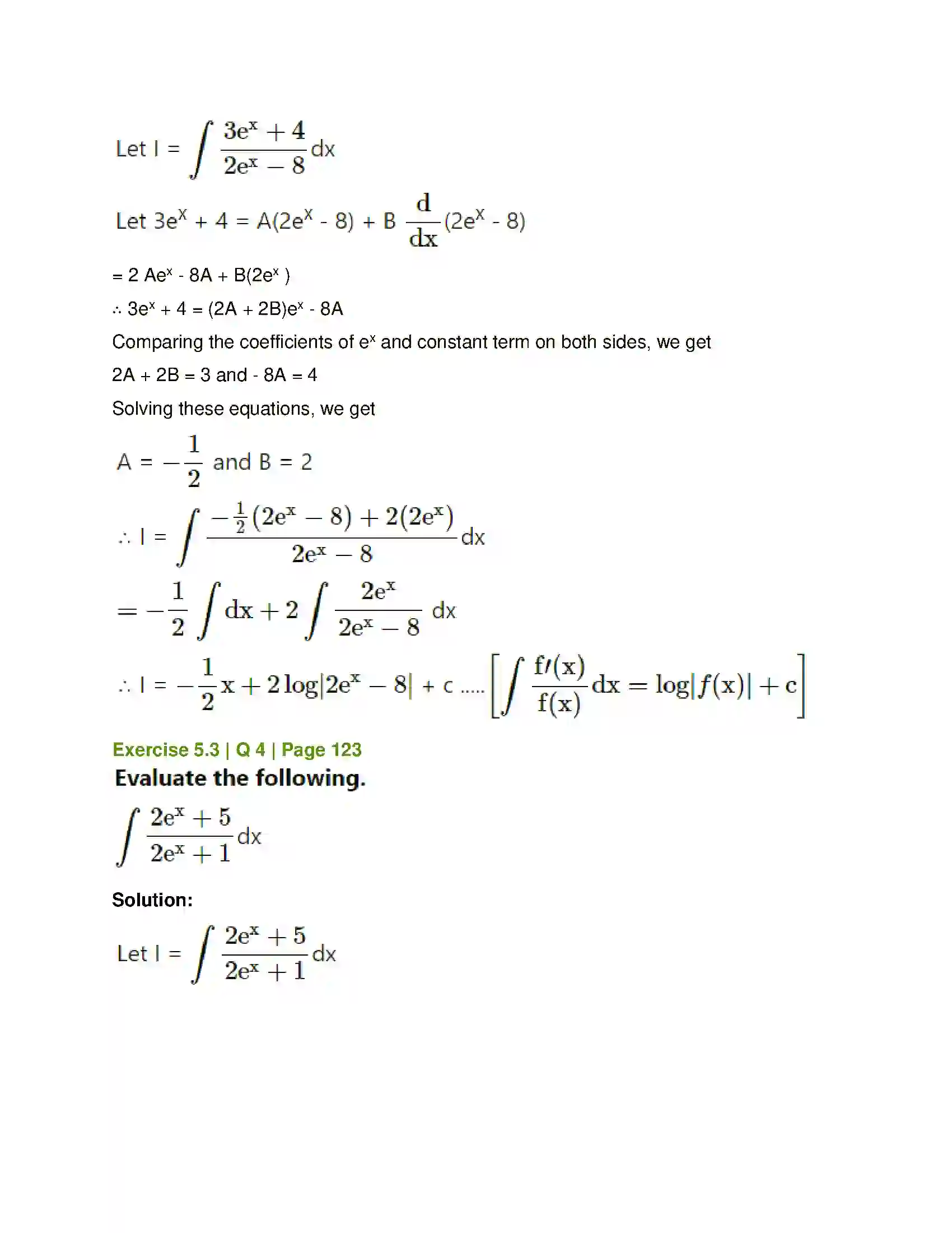 Maharashtra Board Class 12th Mathematics & Statistics-1 (Commerce) Integration Solution 18