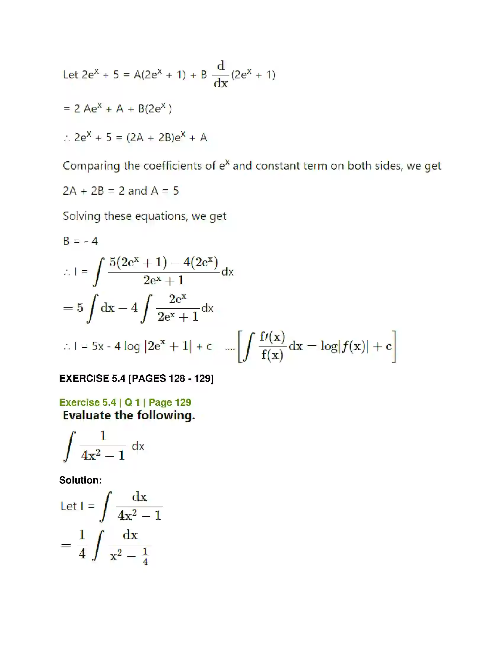 Maharashtra Board Class 12th Mathematics & Statistics-1 (Commerce) Integration Solution 19