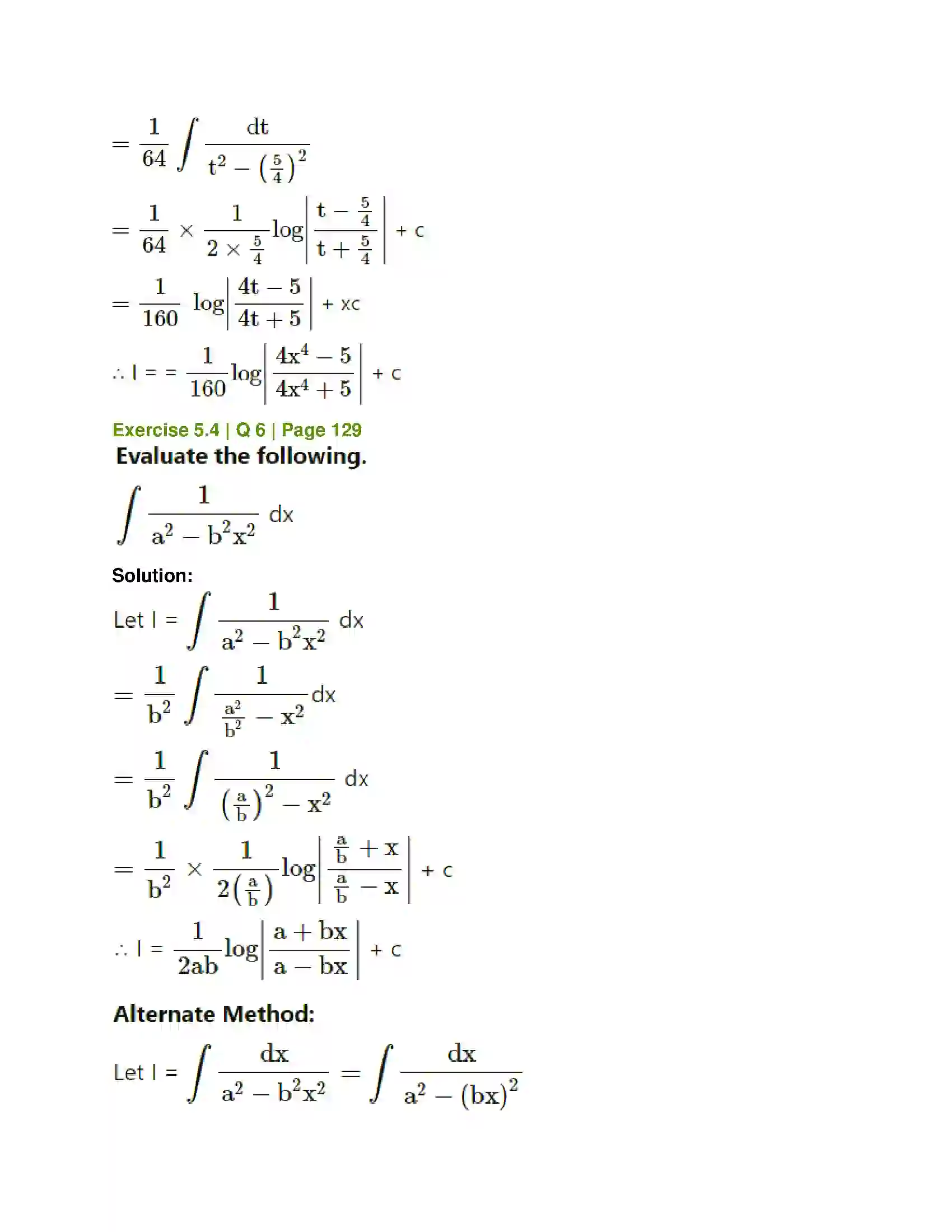 Maharashtra Board Class 12th Mathematics & Statistics-1 (Commerce) Integration Solution 24
