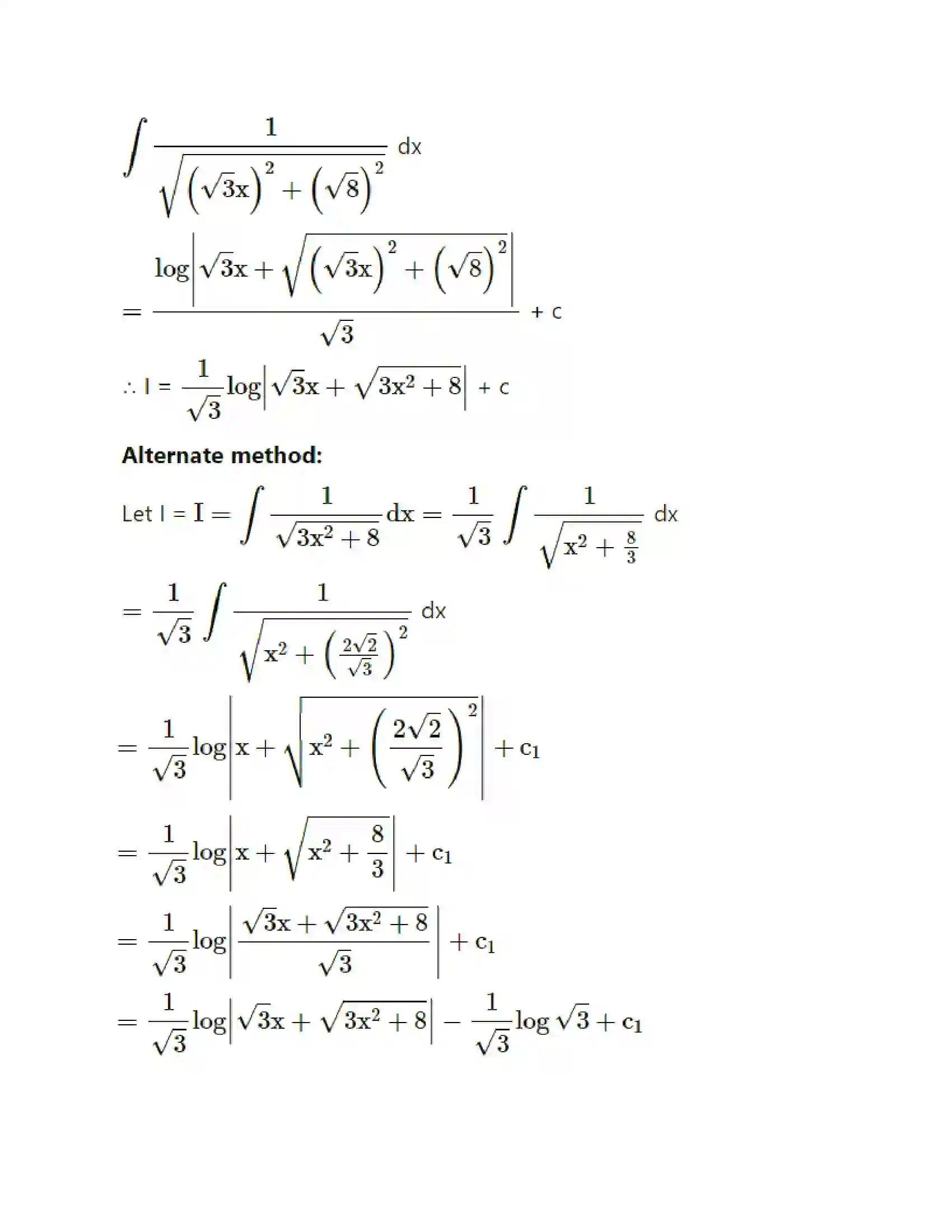 Maharashtra Board Class 12th Mathematics & Statistics-1 (Commerce) Integration Solution 26