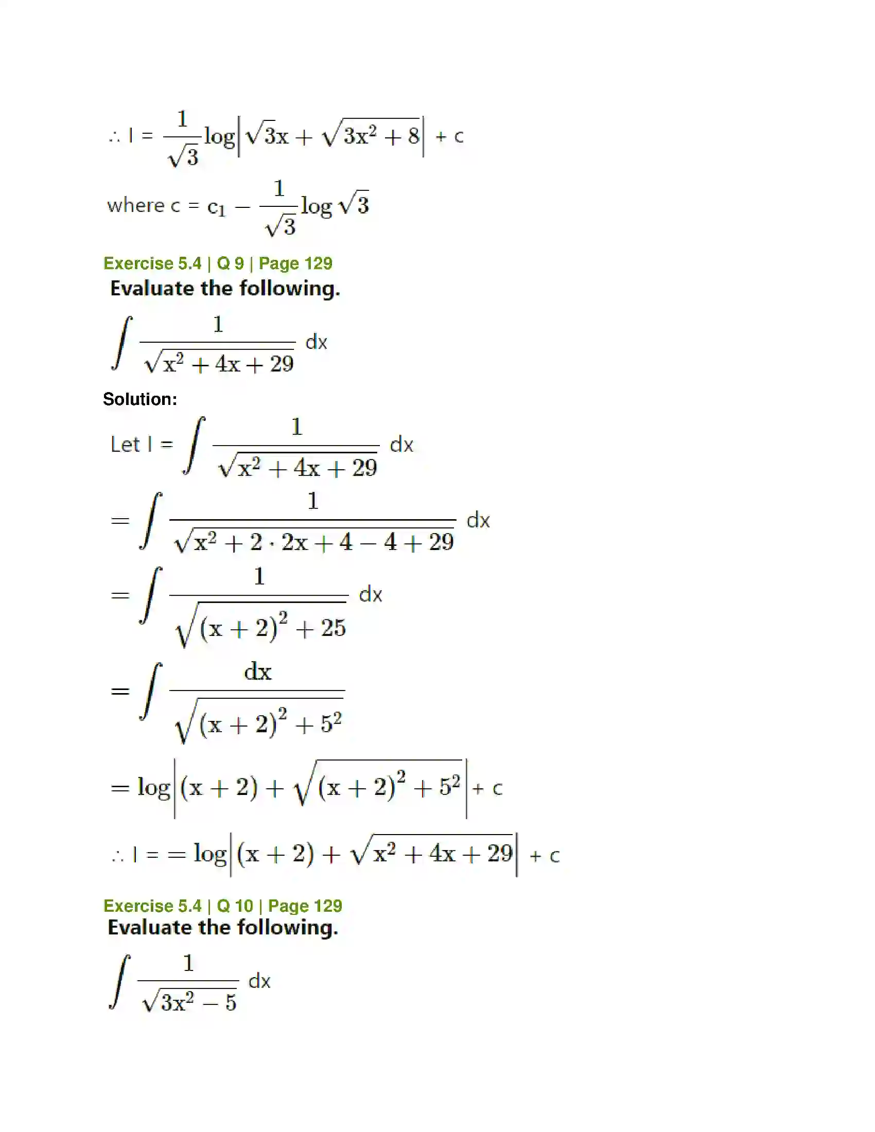 Maharashtra Board Class 12th Mathematics & Statistics-1 (Commerce) Integration Solution 27