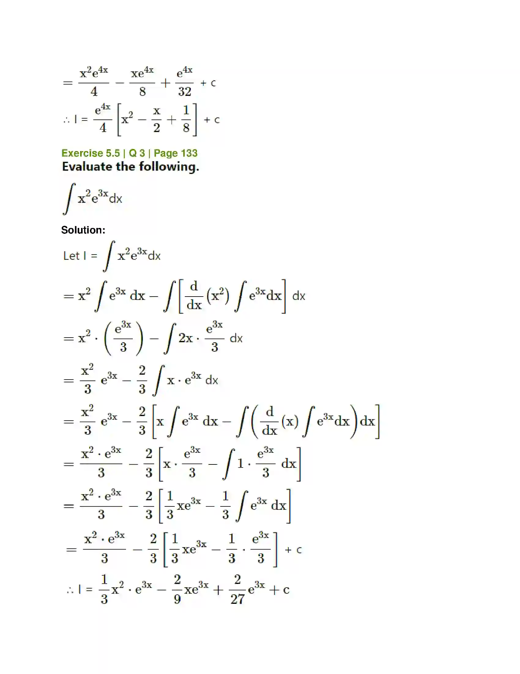Maharashtra Board Class 12th Mathematics & Statistics-1 (Commerce) Integration Solution 31