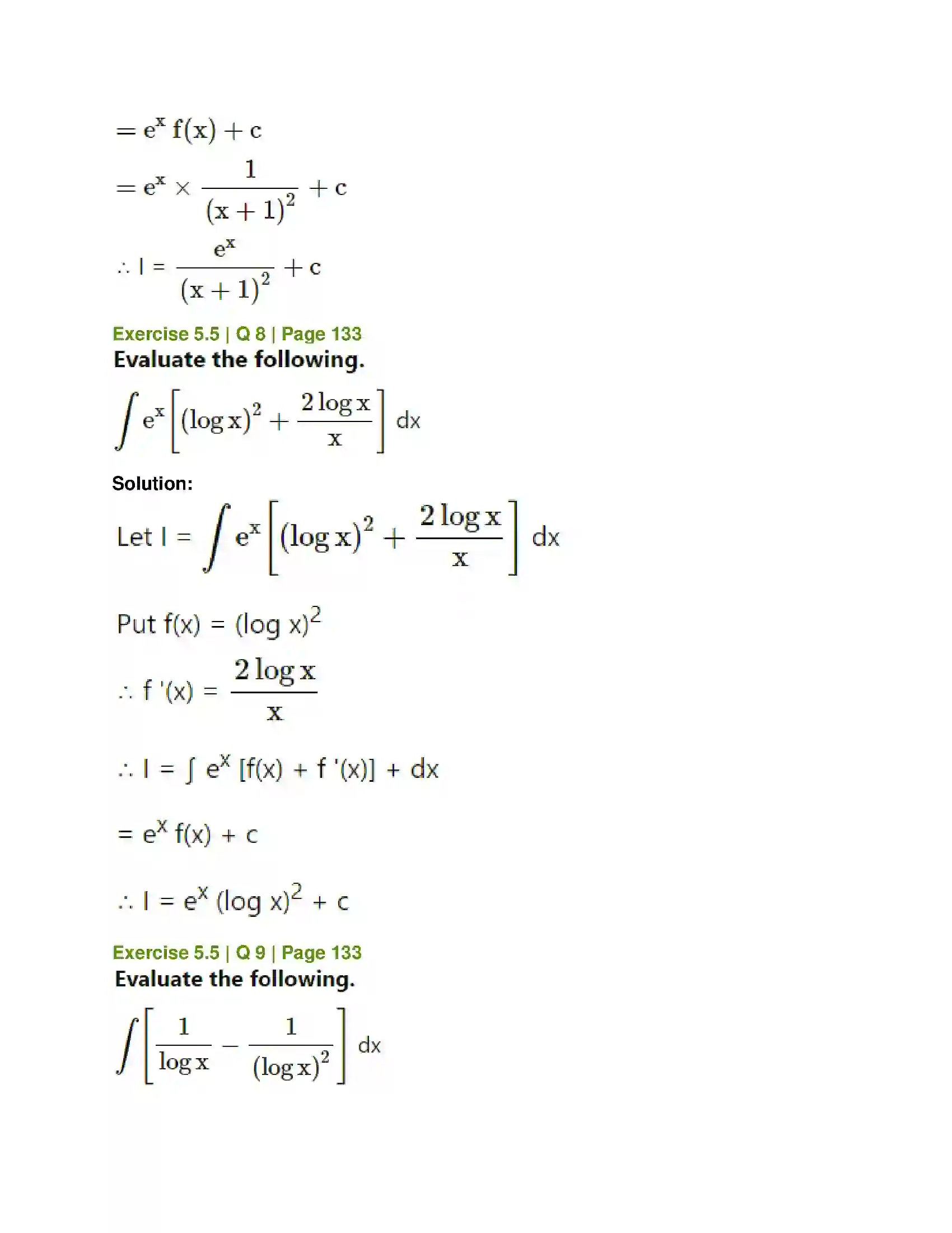 Maharashtra Board Class 12th Mathematics & Statistics-1 (Commerce) Integration Solution 35