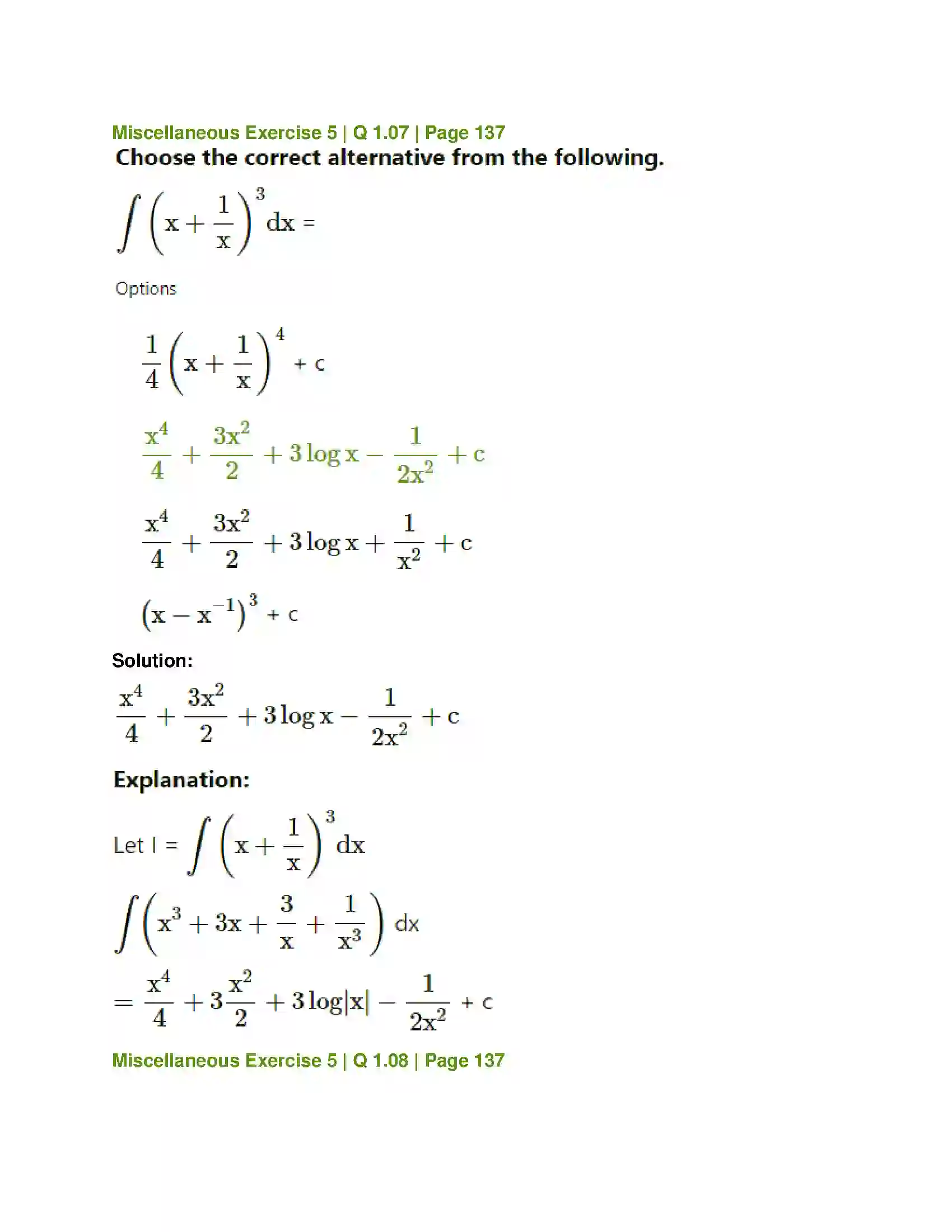 Maharashtra Board Class 12th Mathematics & Statistics-1 (Commerce) Integration Solution 54