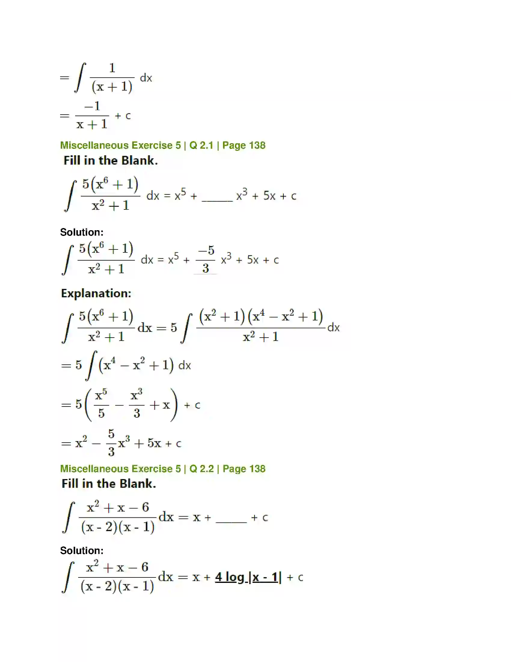 Maharashtra Board Class 12th Mathematics & Statistics-1 (Commerce) Integration Solution 57
