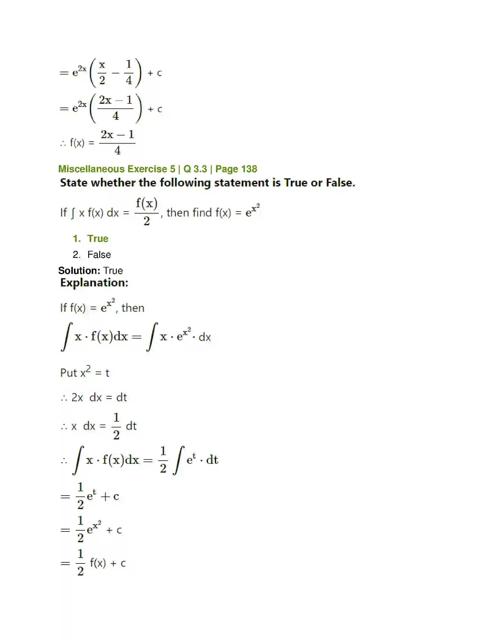 Maharashtra Board Class 12th Mathematics & Statistics-1 (Commerce) Integration Solution 62