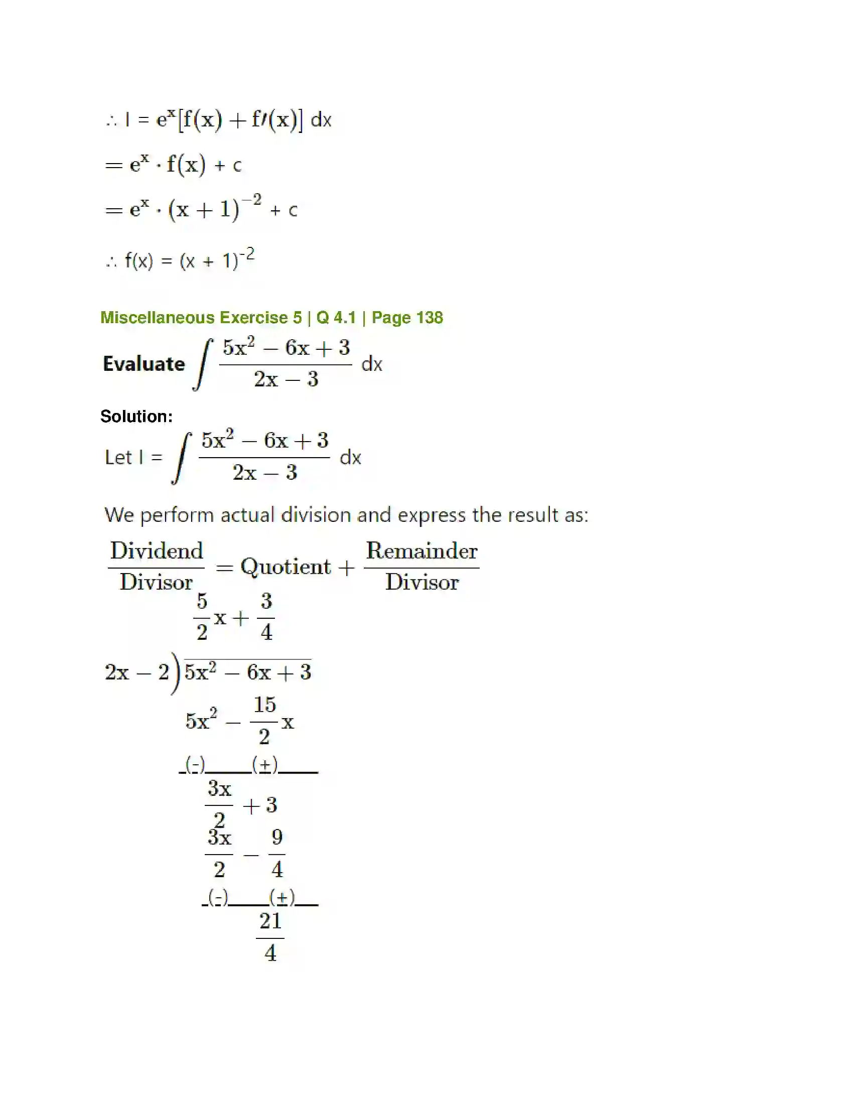 Maharashtra Board Class 12th Mathematics & Statistics-1 (Commerce) Integration Solution 65