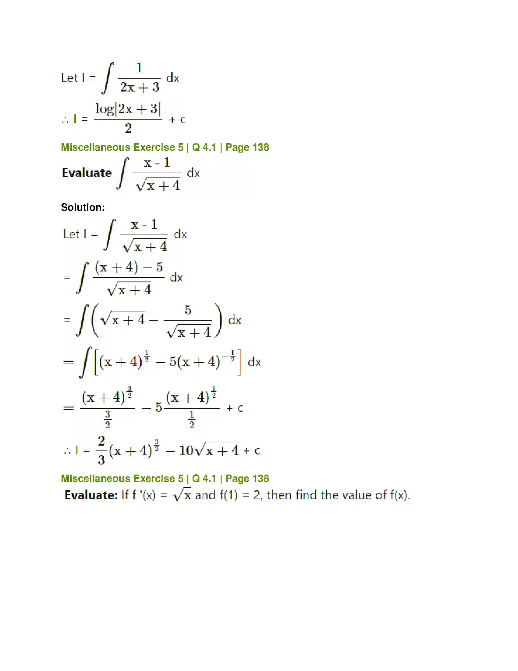 Maharashtra Board Class 12th Mathematics & Statistics-1 (Commerce) Integration Solution 67