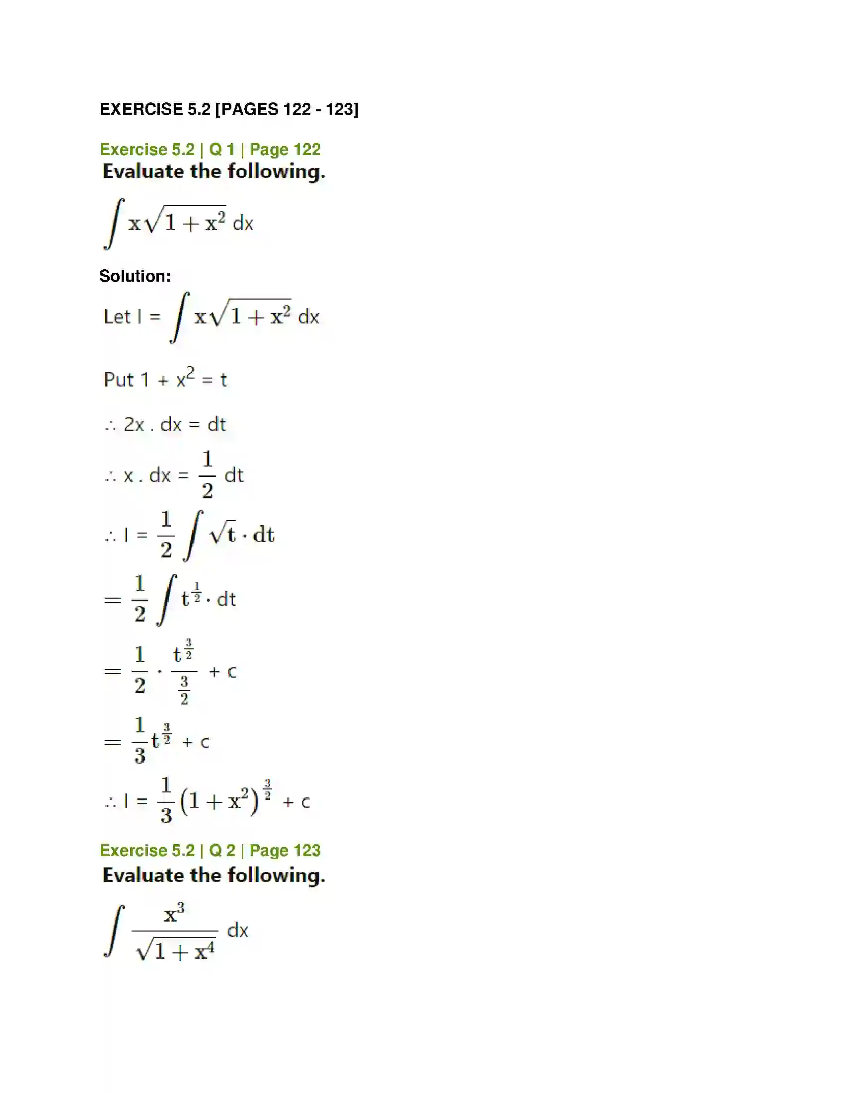 Maharashtra Board Class 12th Mathematics & Statistics-1 (Commerce) Integration Solution 7