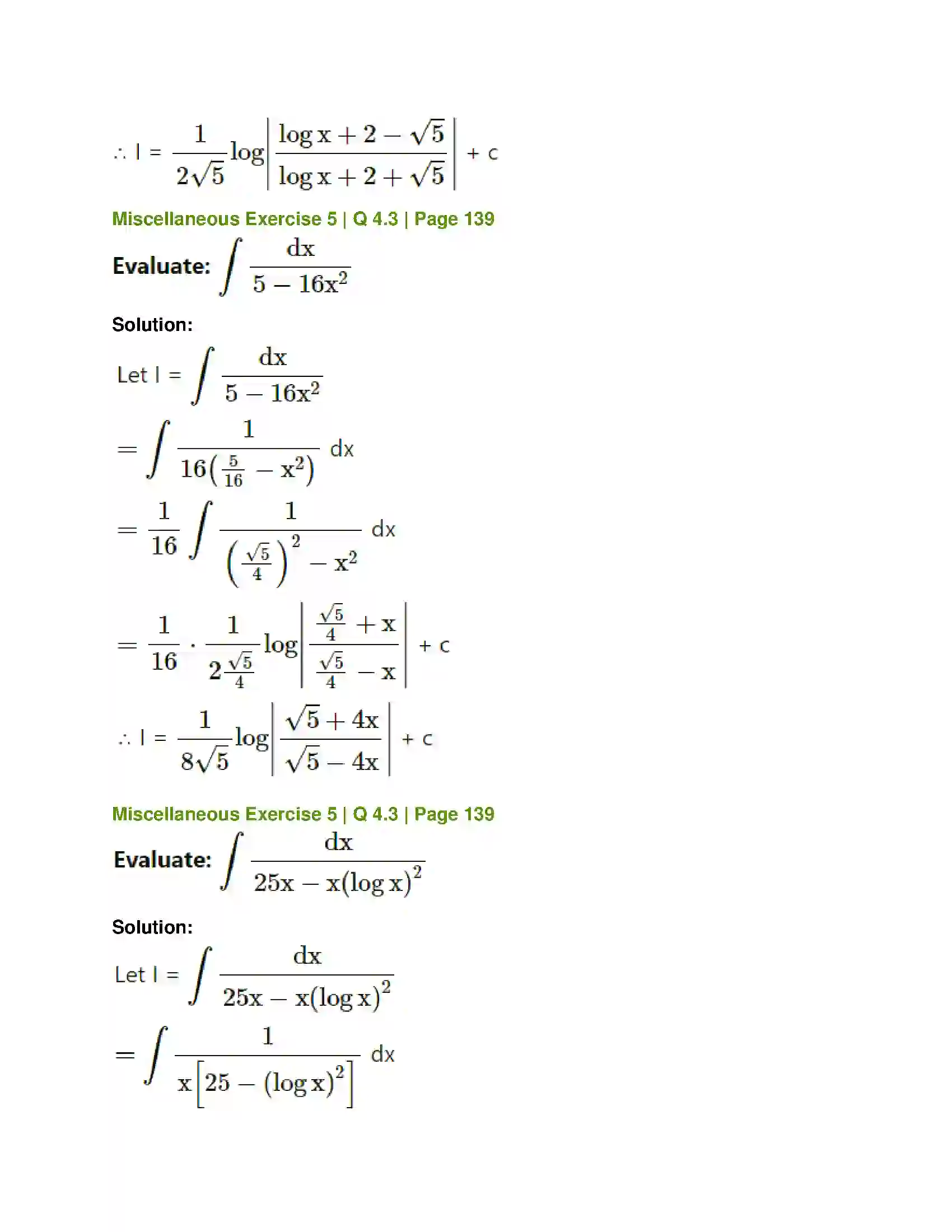 Maharashtra Board Class 12th Mathematics & Statistics-1 (Commerce) Integration Solution 76
