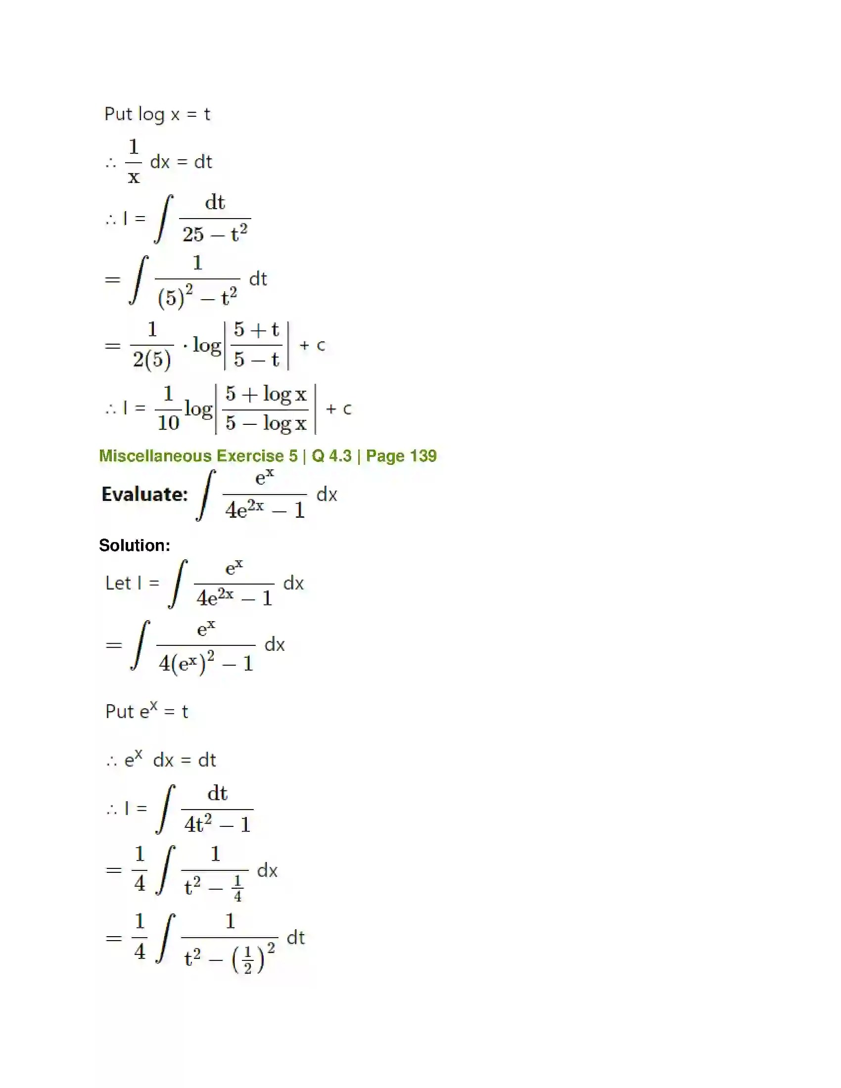 Maharashtra Board Class 12th Mathematics & Statistics-1 (Commerce) Integration Solution 77