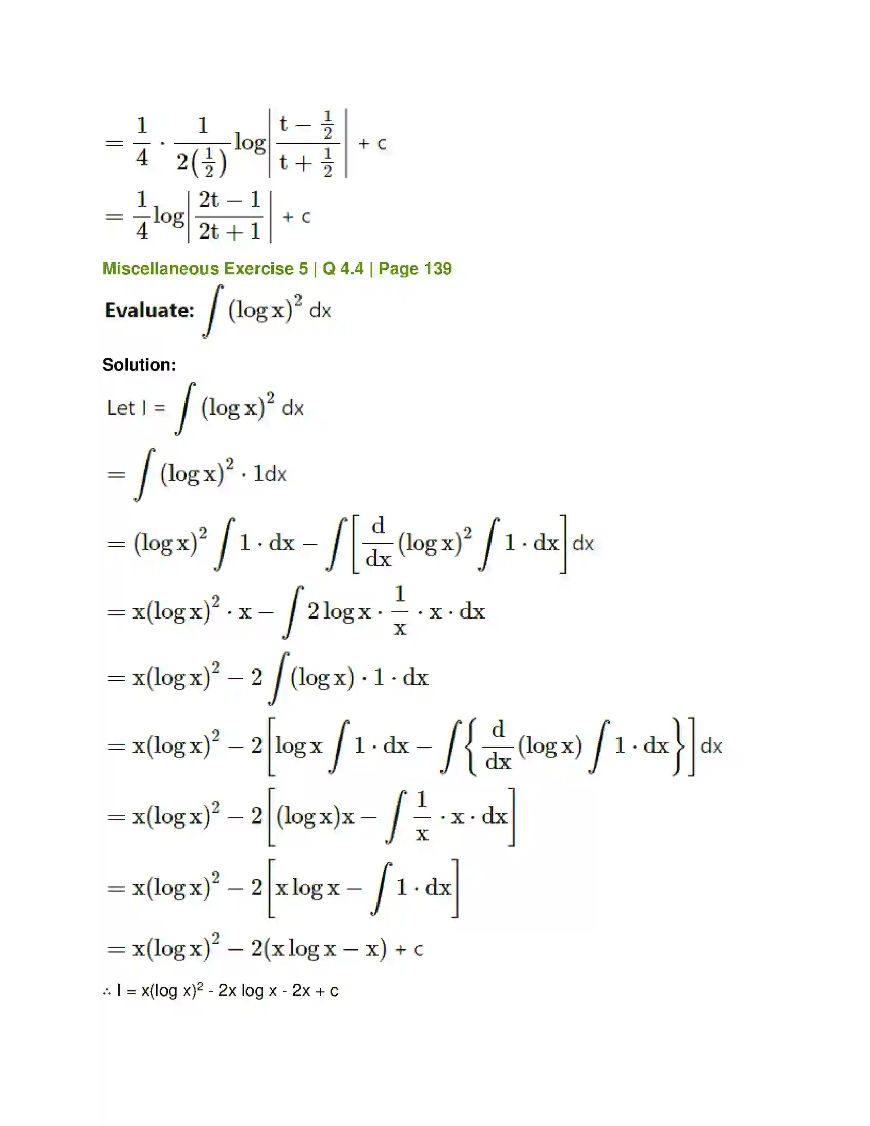 Maharashtra Board Class 12th Mathematics & Statistics-1 (Commerce) Integration Solution 78