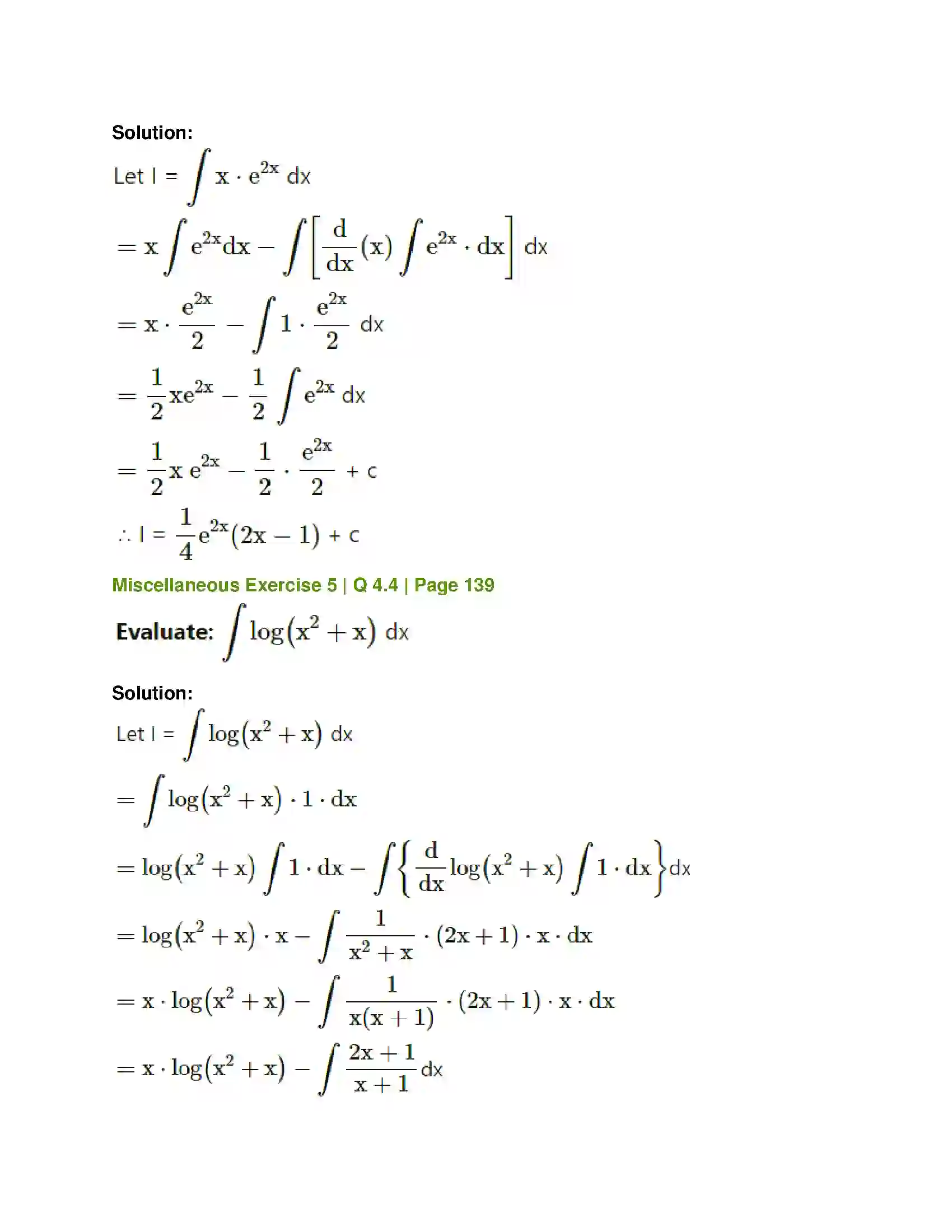 Maharashtra Board Class 12th Mathematics & Statistics-1 (Commerce) Integration Solution 80