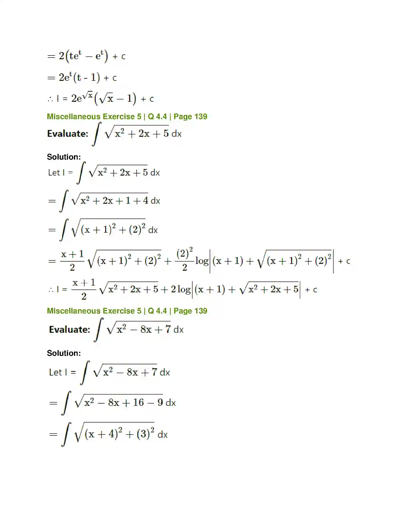 Maharashtra Board Class 12th Mathematics & Statistics-1 (Commerce) Integration Solution 82