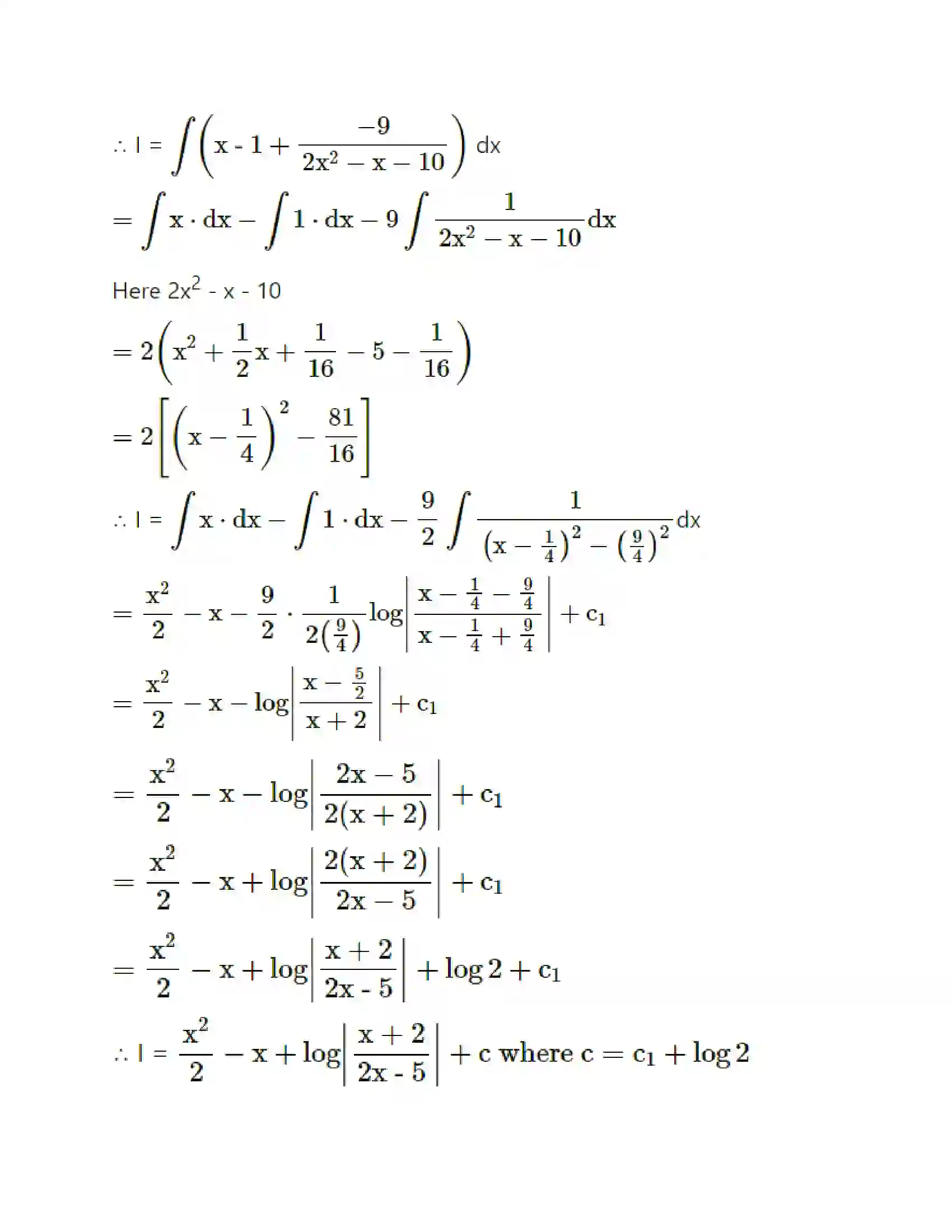 Maharashtra Board Class 12th Mathematics & Statistics-1 (Commerce) Integration Solution 85