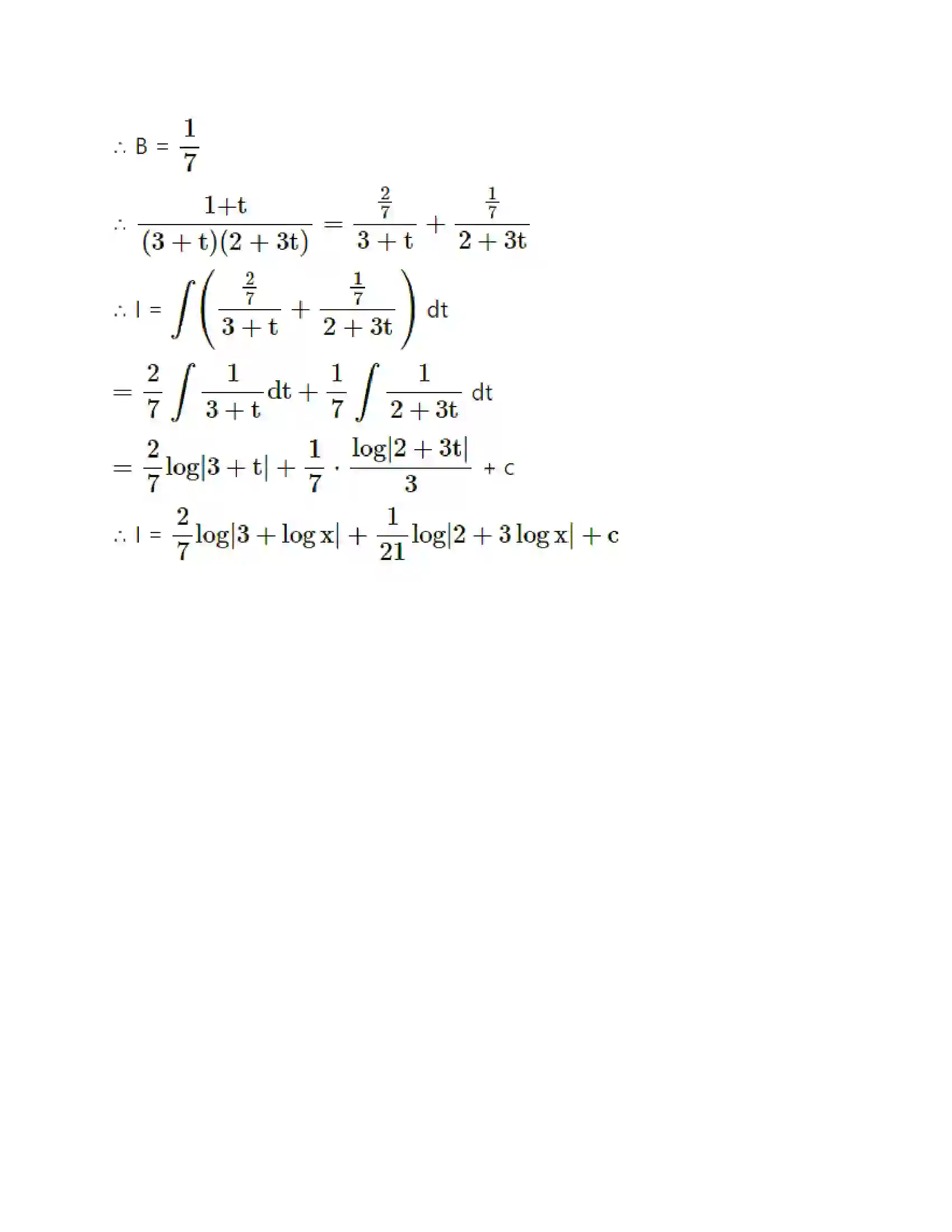 Maharashtra Board Class 12th Mathematics & Statistics-1 (Commerce) Integration Solution 87