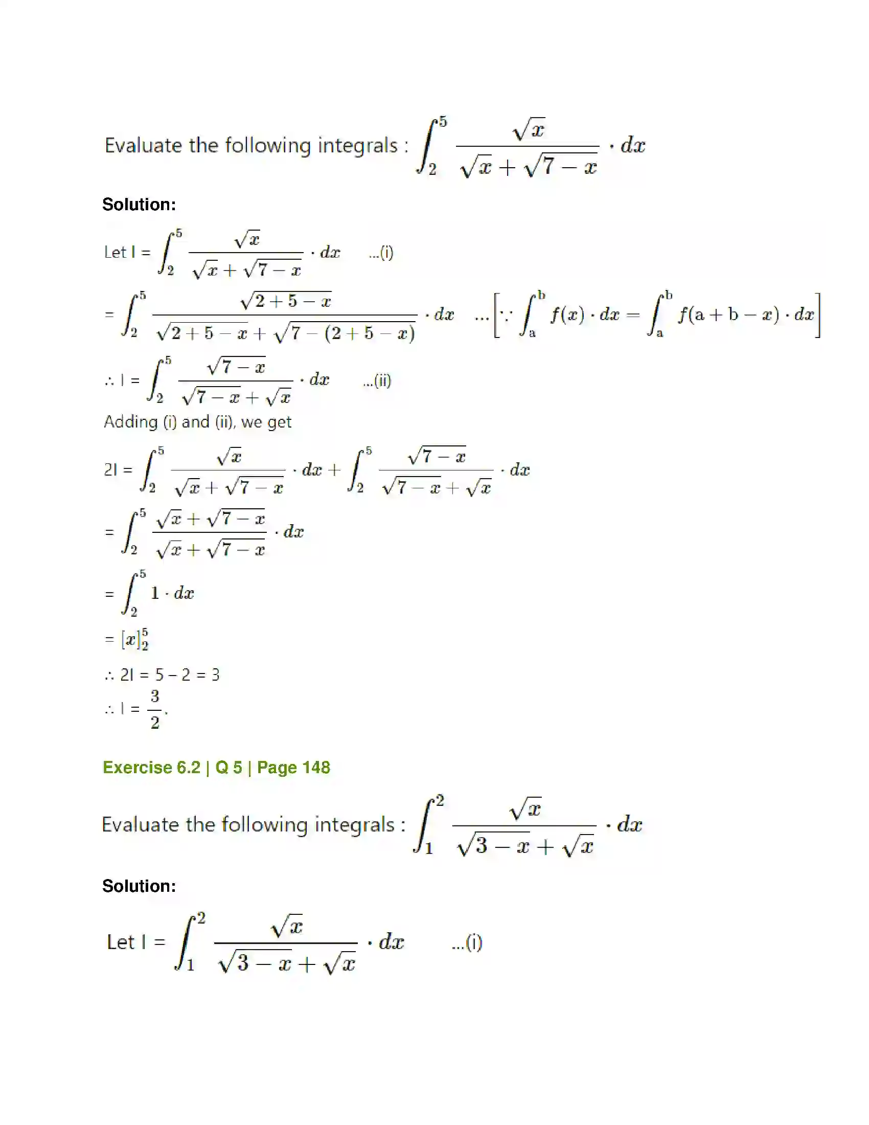 Maharashtra Board Class 12th Mathematics & Statistics-1 (Commerce) Definite Integration Solution 13