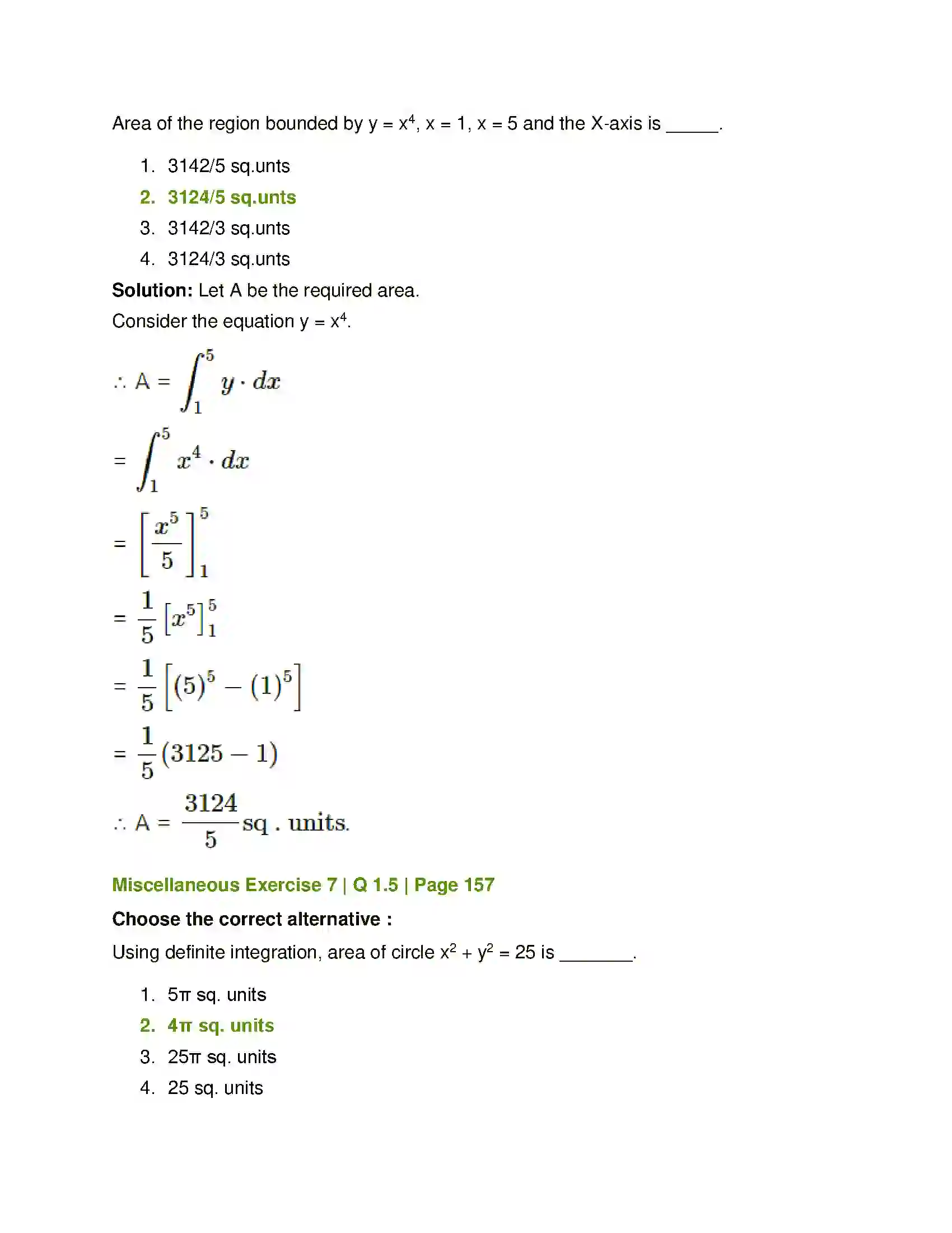 Maharashtra Board Class 12th Mathematics & Statistics-1 (Commerce) Applications of Definite Integration Solution 14