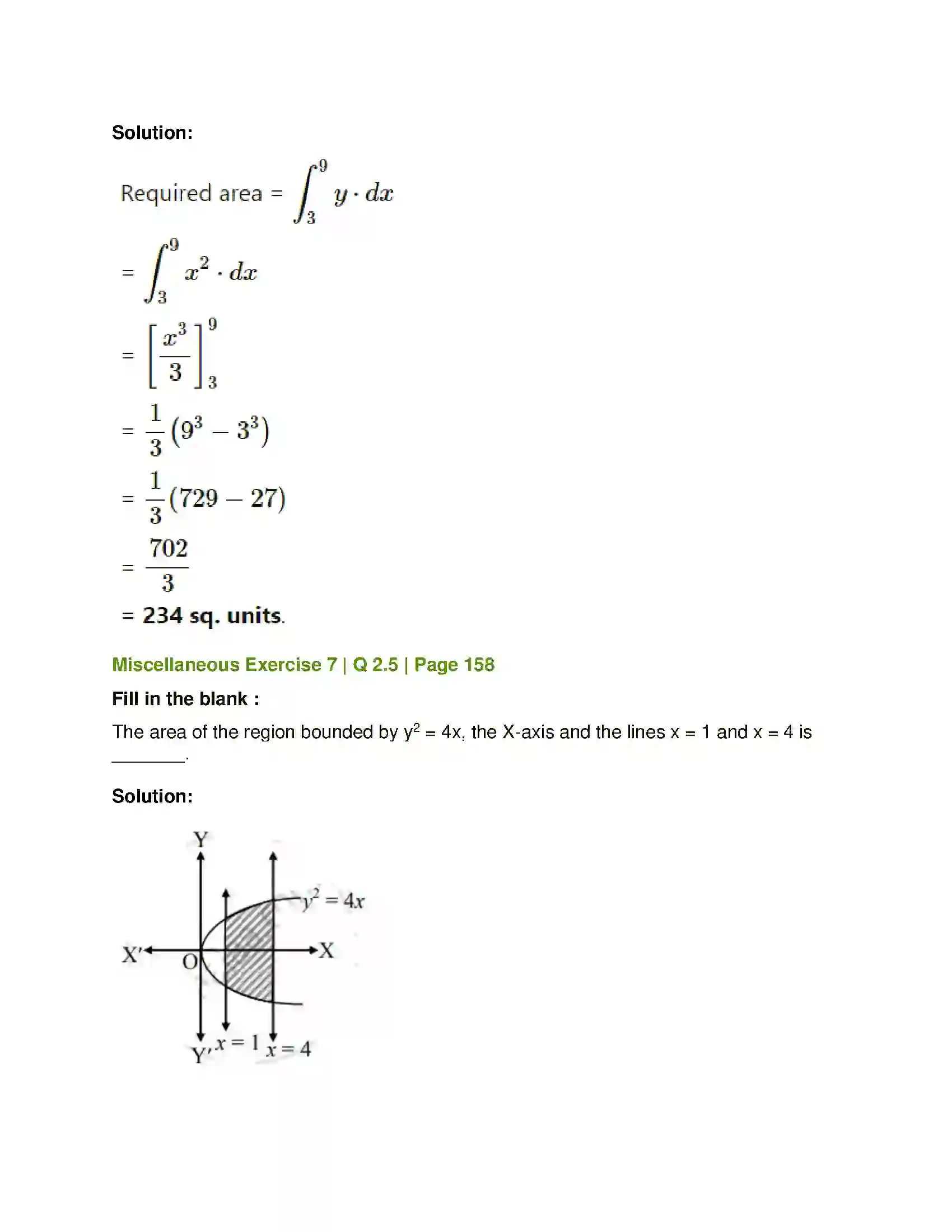 Maharashtra Board Class 12th Mathematics & Statistics-1 (Commerce) Applications of Definite Integration Solution 18