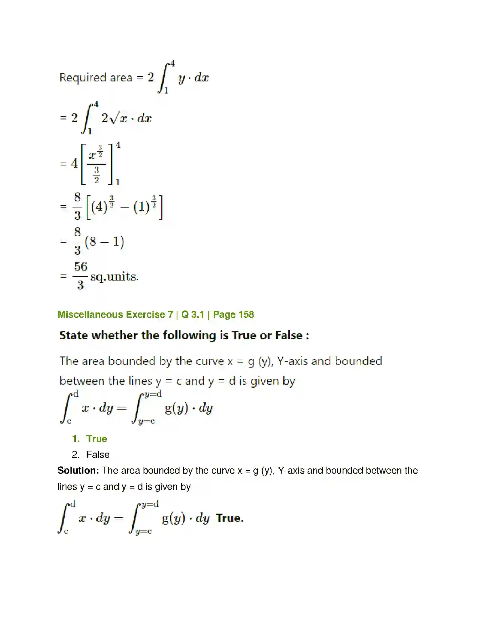 Maharashtra Board Class 12th Mathematics & Statistics-1 (Commerce) Applications of Definite Integration Solution 19