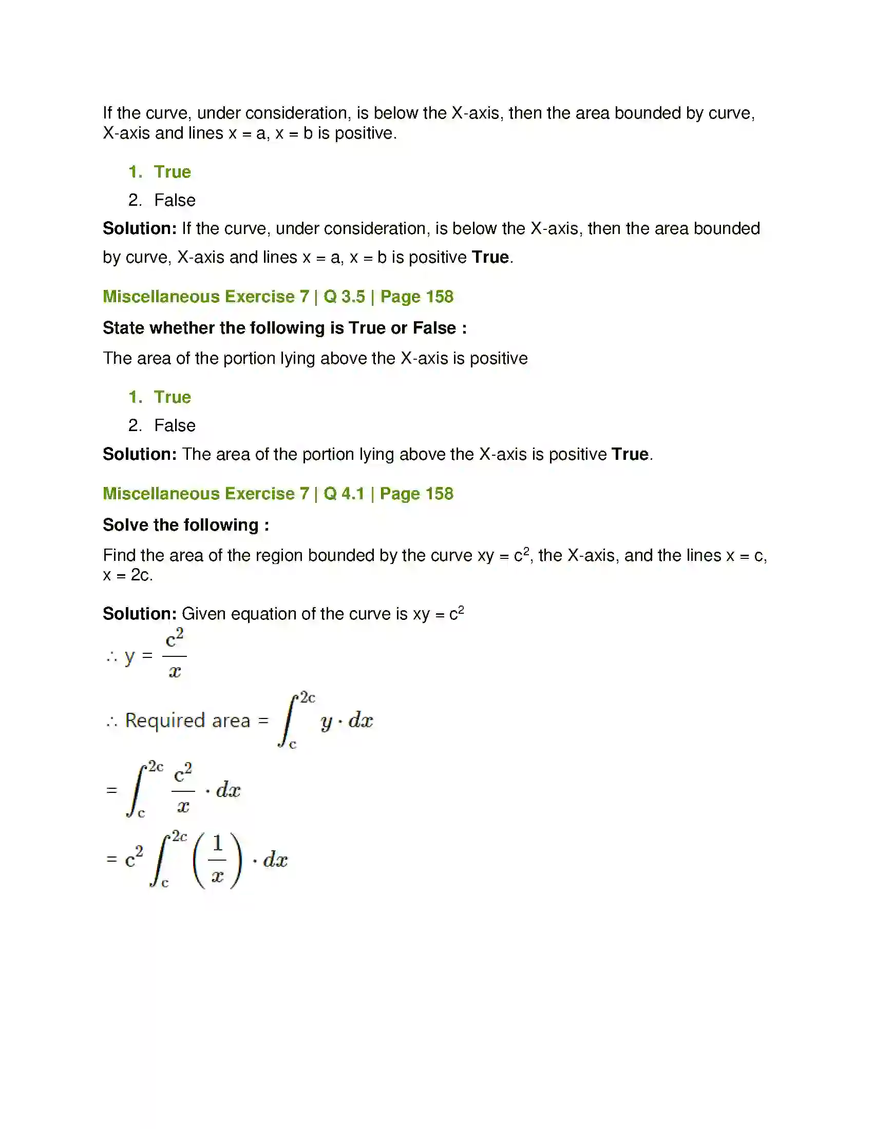 Maharashtra Board Class 12th Mathematics & Statistics-1 (Commerce) Applications of Definite Integration Solution 21