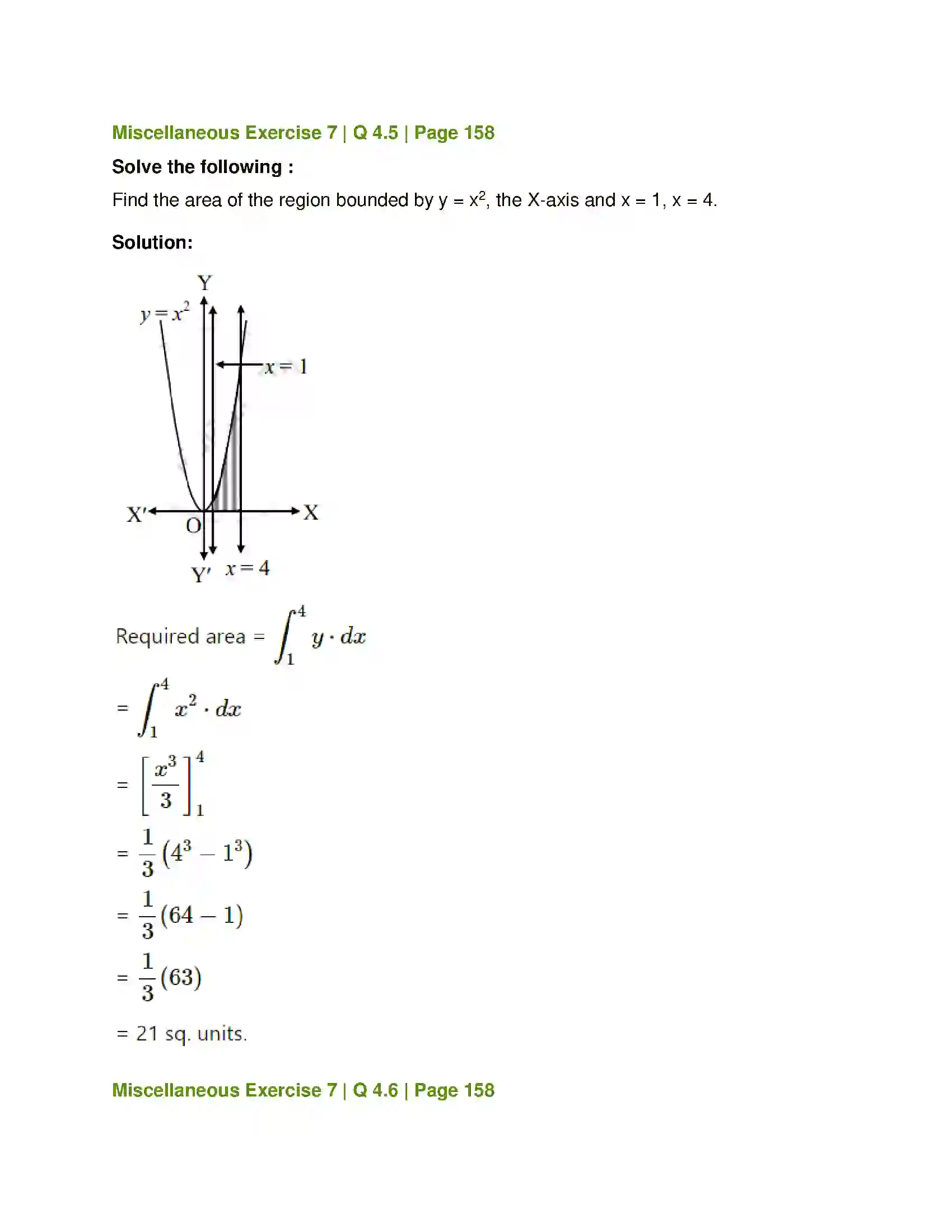 Maharashtra Board Class 12th Mathematics & Statistics-1 (Commerce) Applications of Definite Integration Solution 27