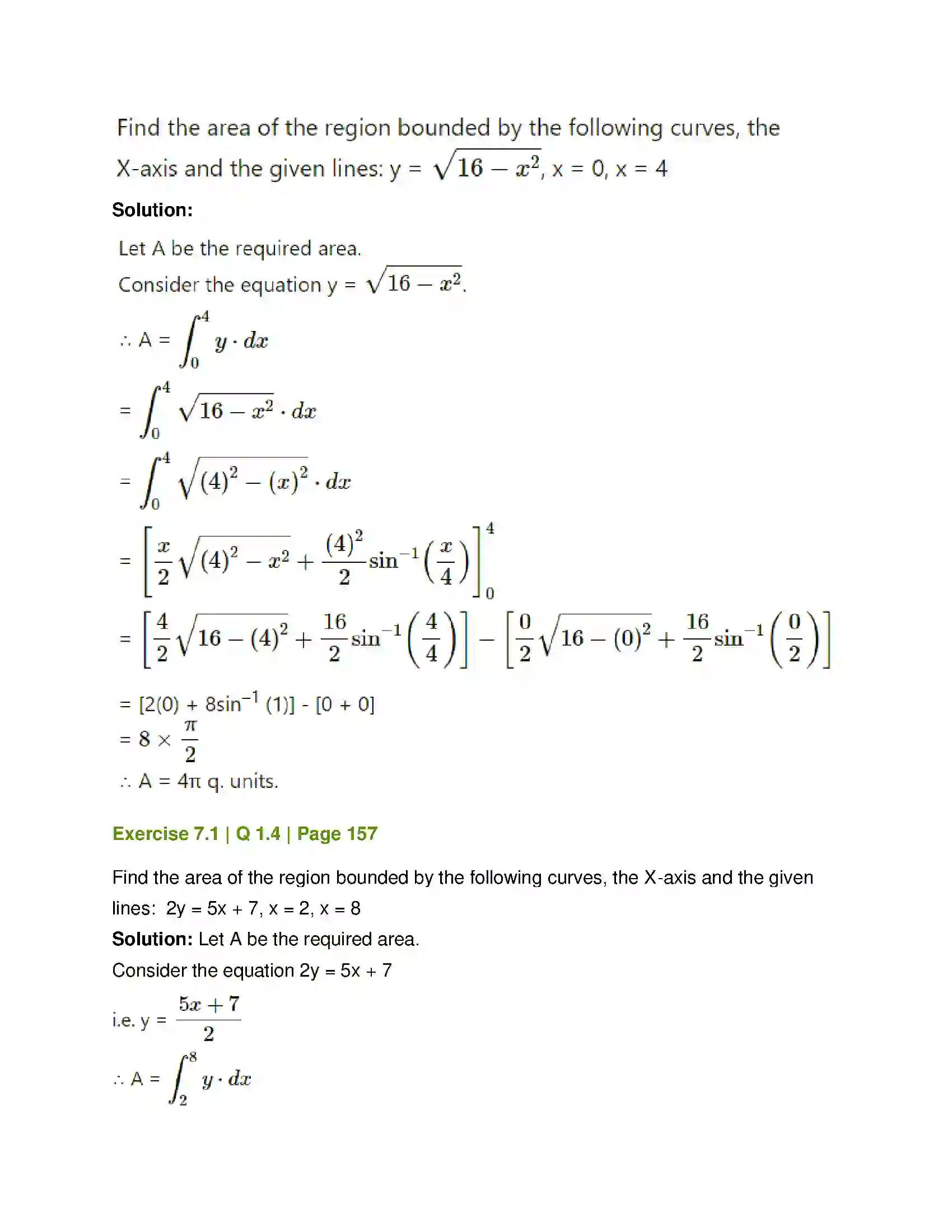 Maharashtra Board Class 12th Mathematics & Statistics-1 (Commerce) Applications of Definite Integration Solution 3