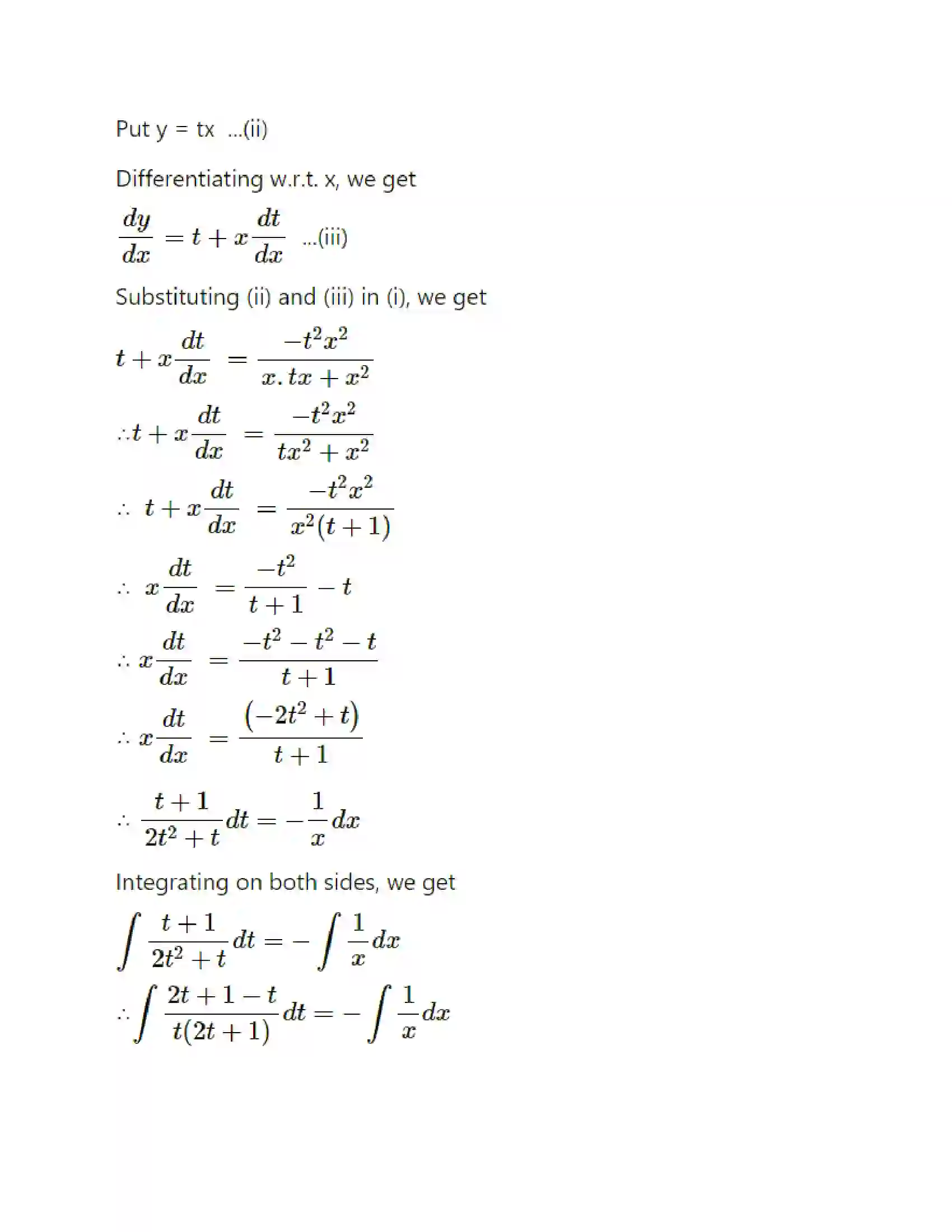 Maharashtra Board Class 12th Mathematics & Statistics-1 (Commerce) Differential Equation and Applications Solution 25