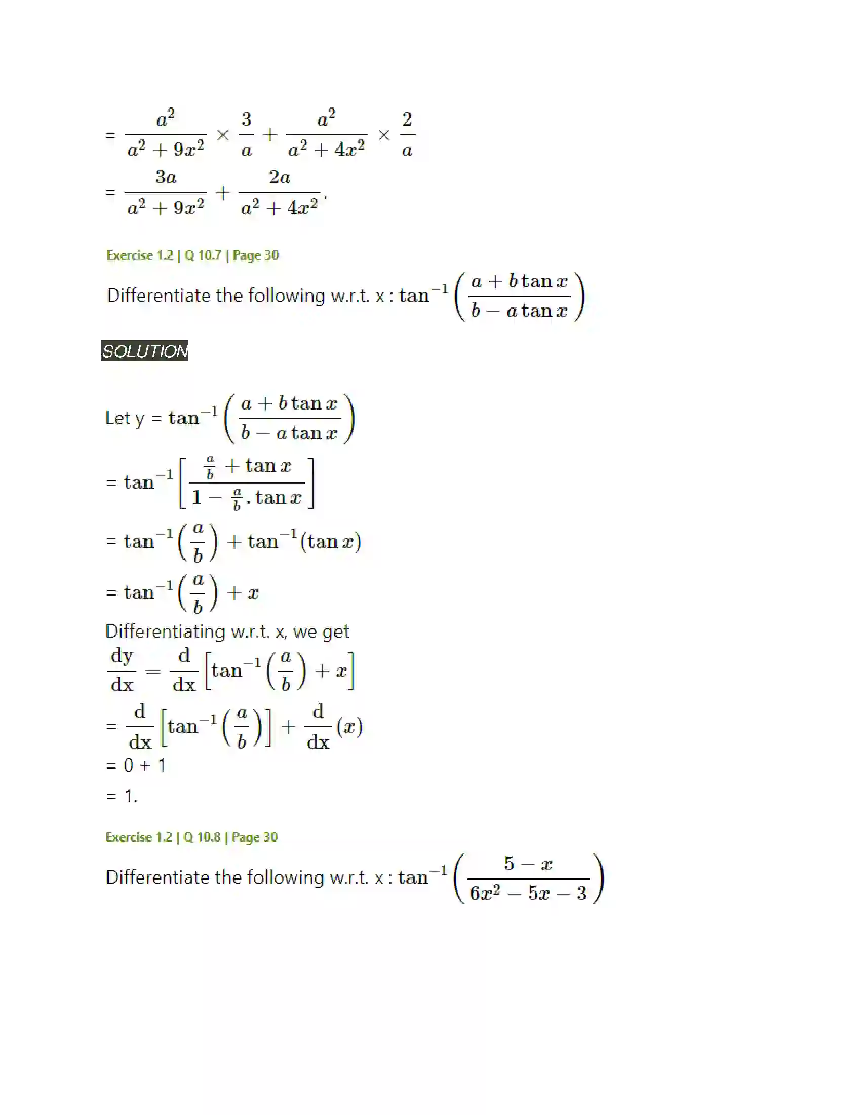 Maharashtra Board Class 12th Mathematics & Statistics-2 (Arts & Science) Differentiation Solution 113