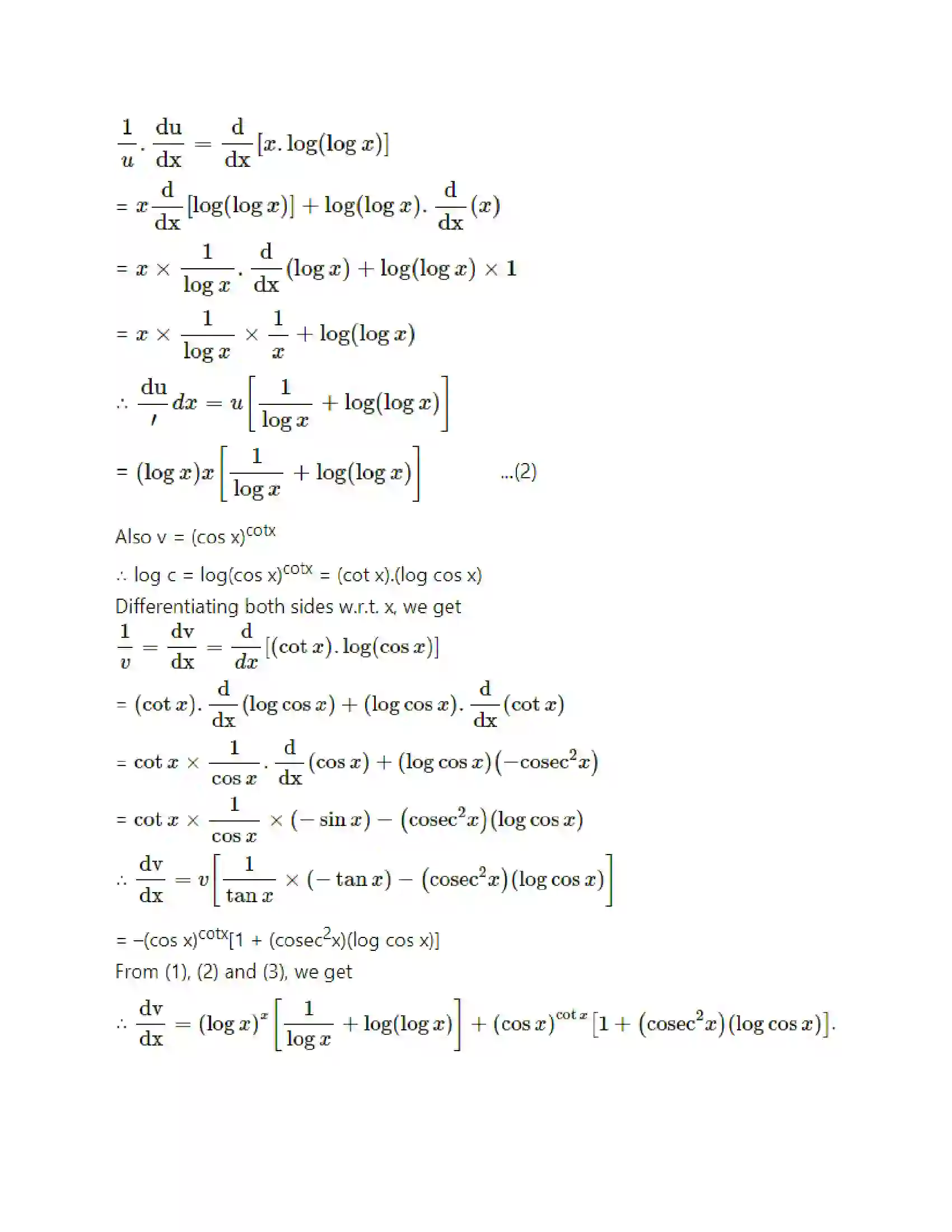Maharashtra Board Class 12th Mathematics & Statistics-2 (Arts & Science) Differentiation Solution 126
