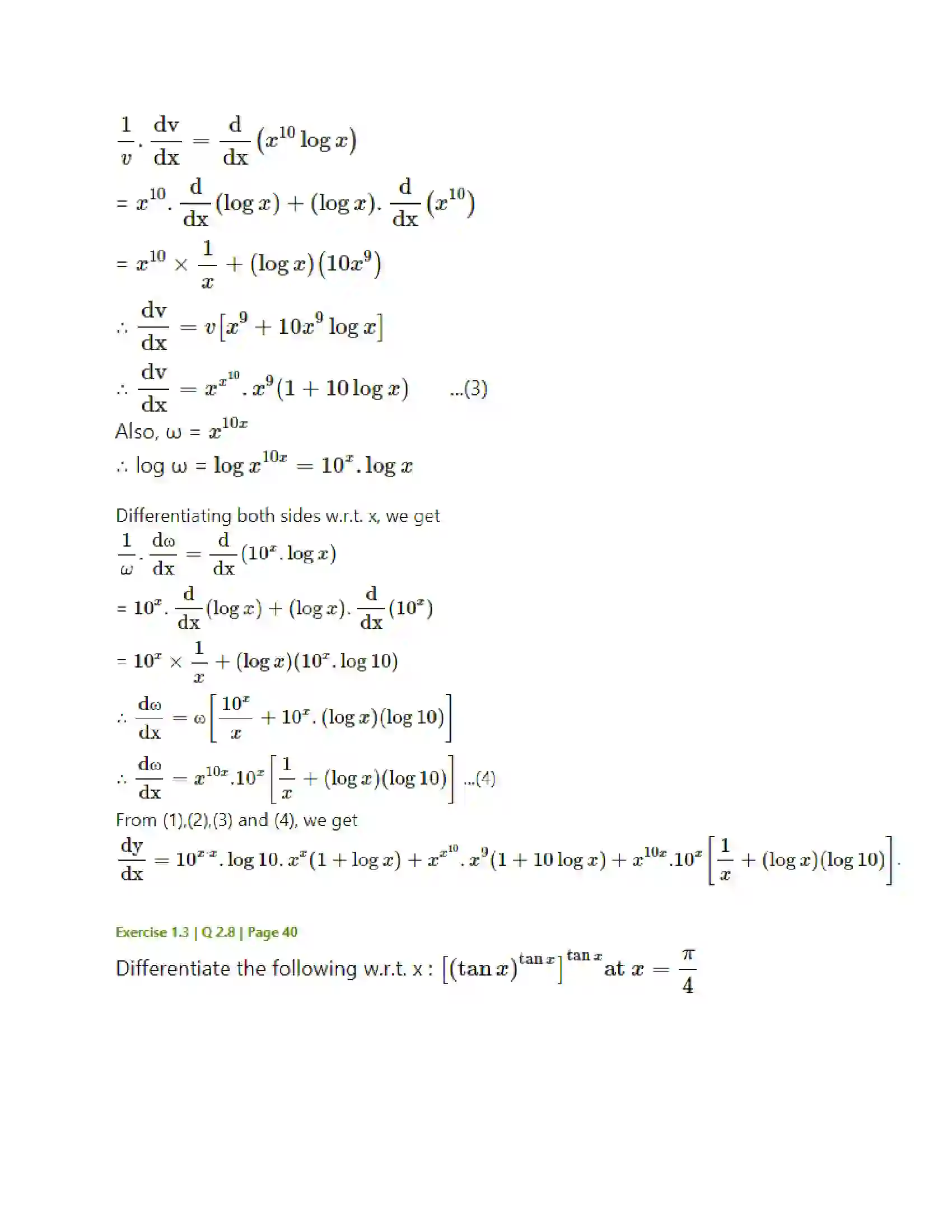 Maharashtra Board Class 12th Mathematics & Statistics-2 (Arts & Science) Differentiation Solution 132