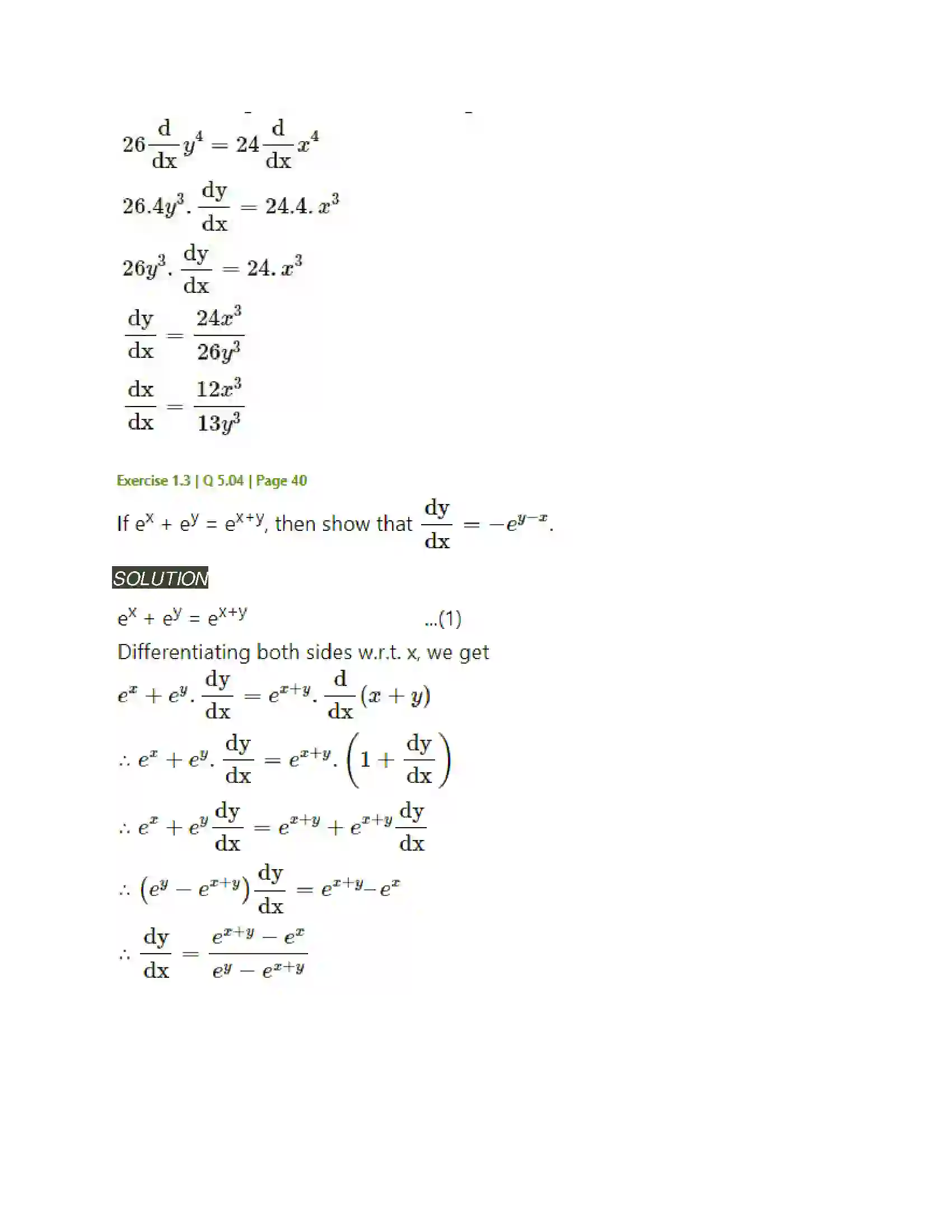 Maharashtra Board Class 12th Mathematics & Statistics-2 (Arts & Science) Differentiation Solution 151