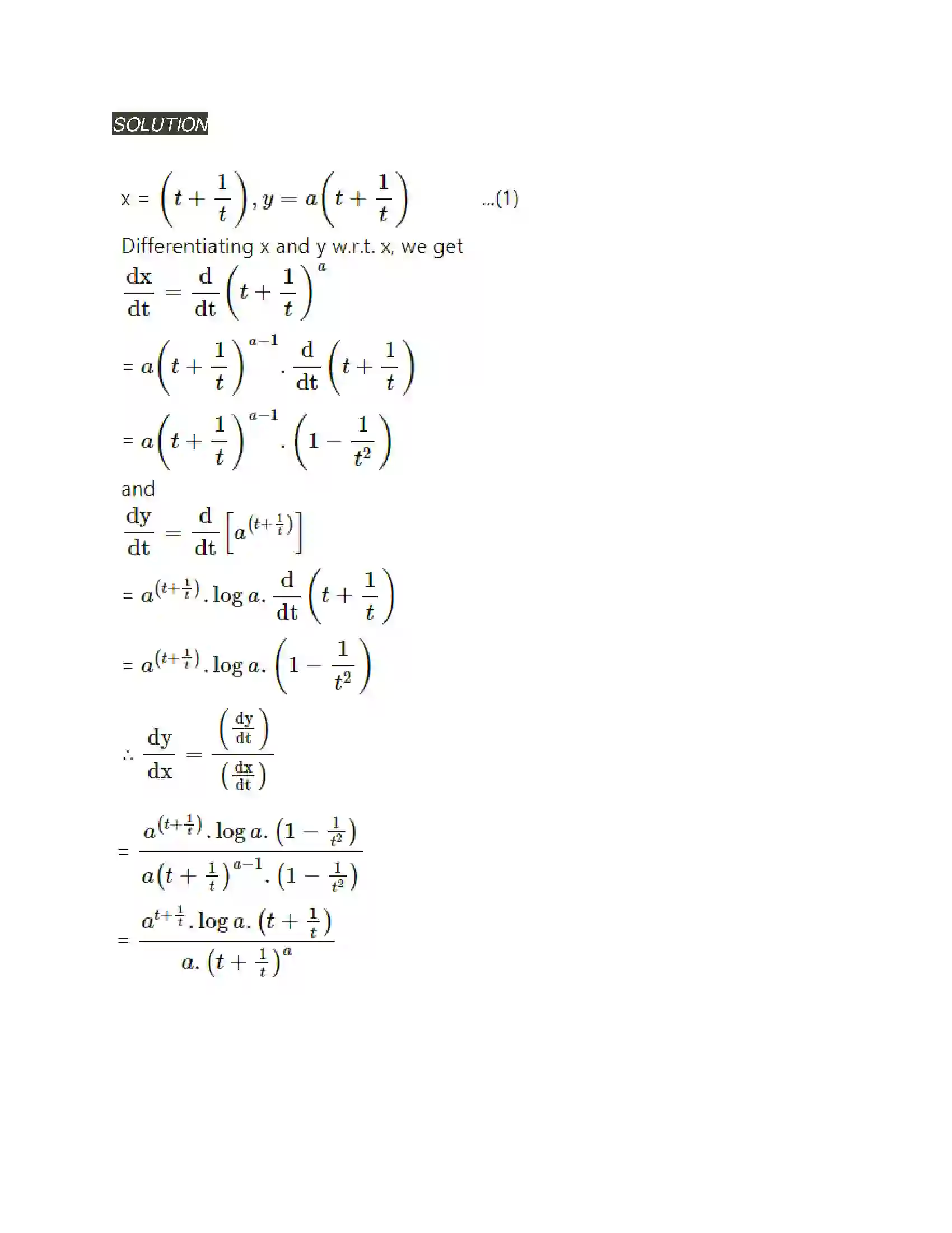 Maharashtra Board Class 12th Mathematics & Statistics-2 (Arts & Science) Differentiation Solution 162