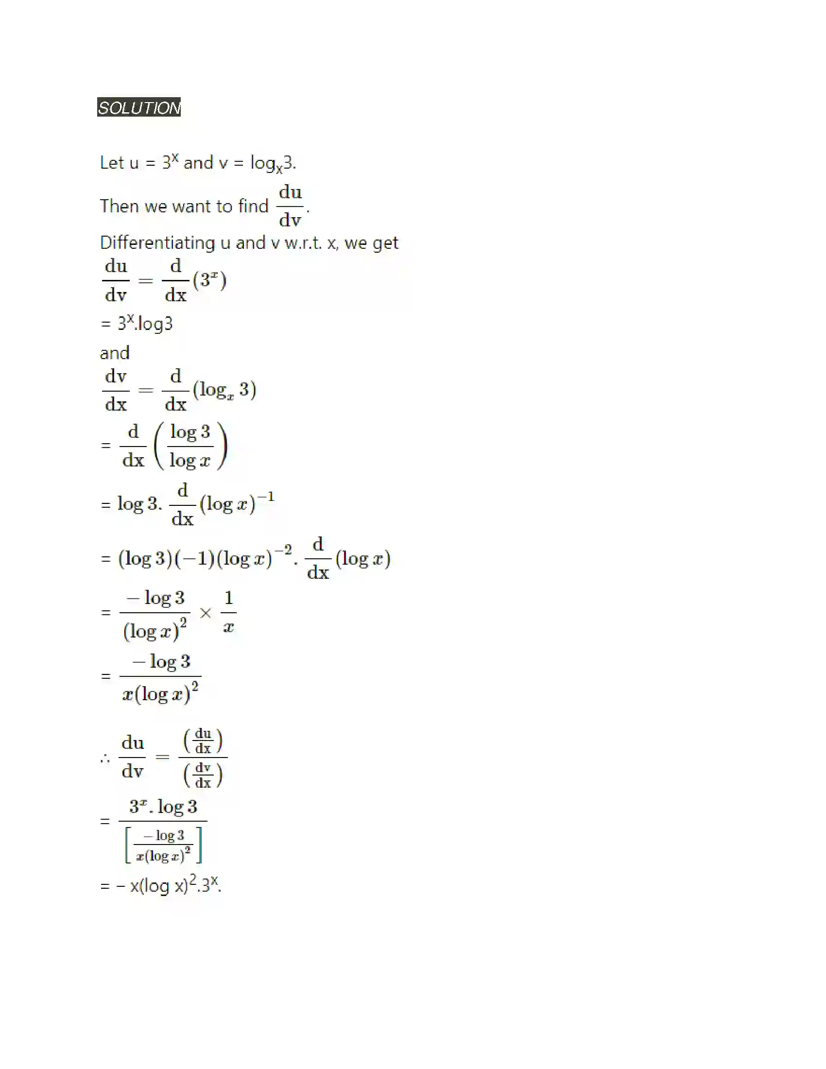 Maharashtra Board Class 12th Mathematics & Statistics-2 (Arts & Science) Differentiation Solution 189
