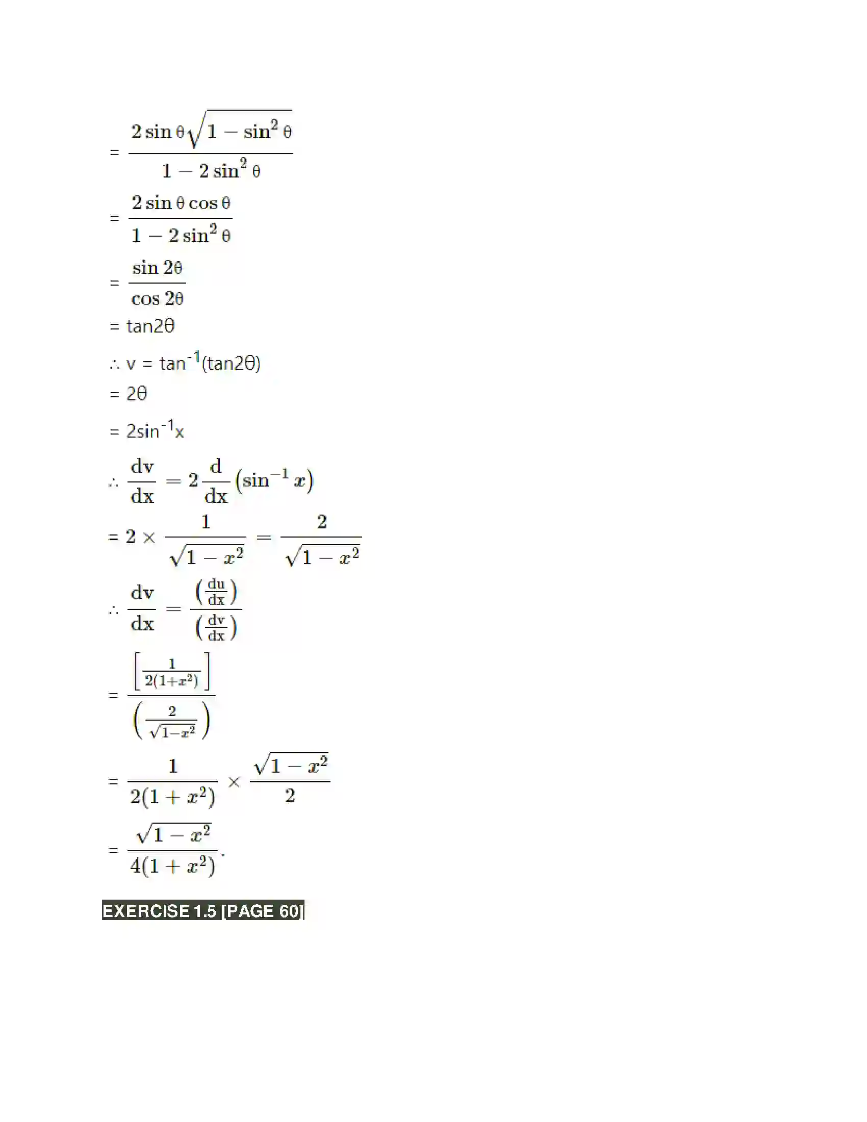 Maharashtra Board Class 12th Mathematics & Statistics-2 (Arts & Science) Differentiation Solution 195
