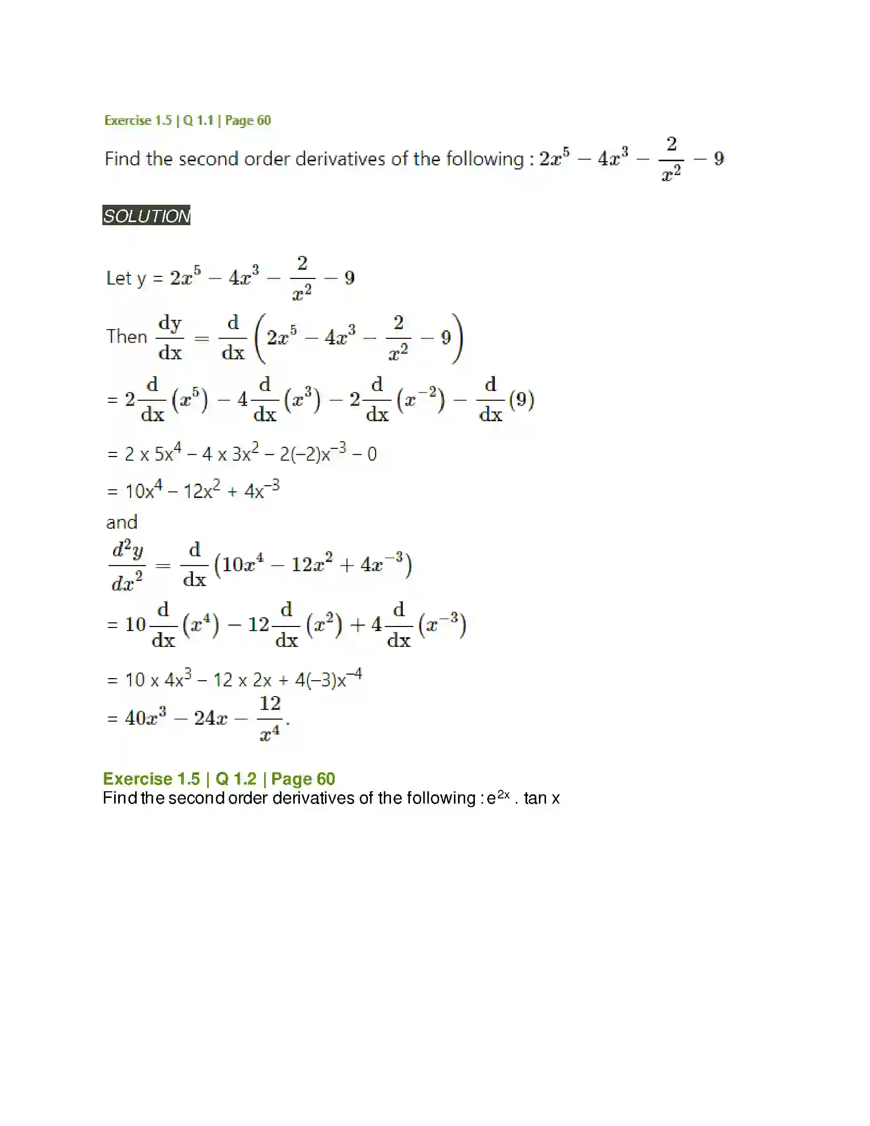 Maharashtra Board Class 12th Mathematics & Statistics-2 (Arts & Science) Differentiation Solution 196