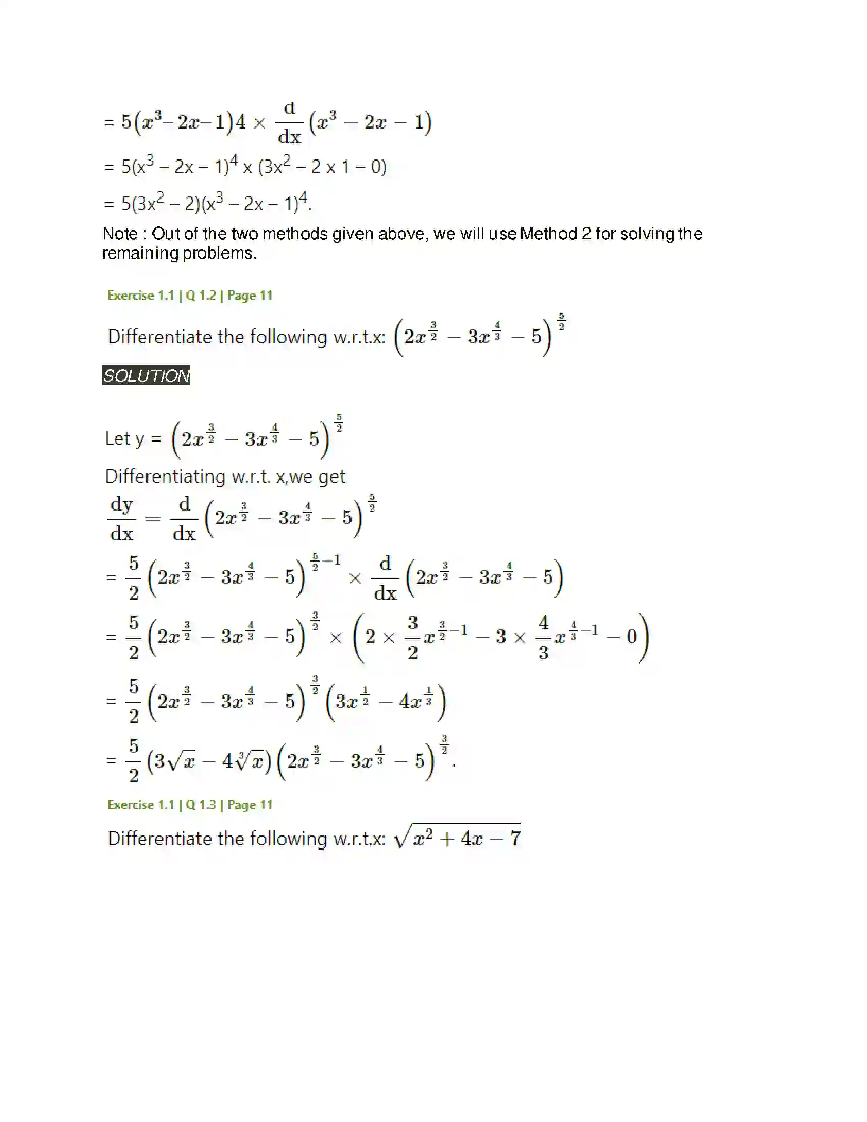 Maharashtra Board Class 12th Mathematics & Statistics-2 (Arts & Science) Differentiation Solution 2