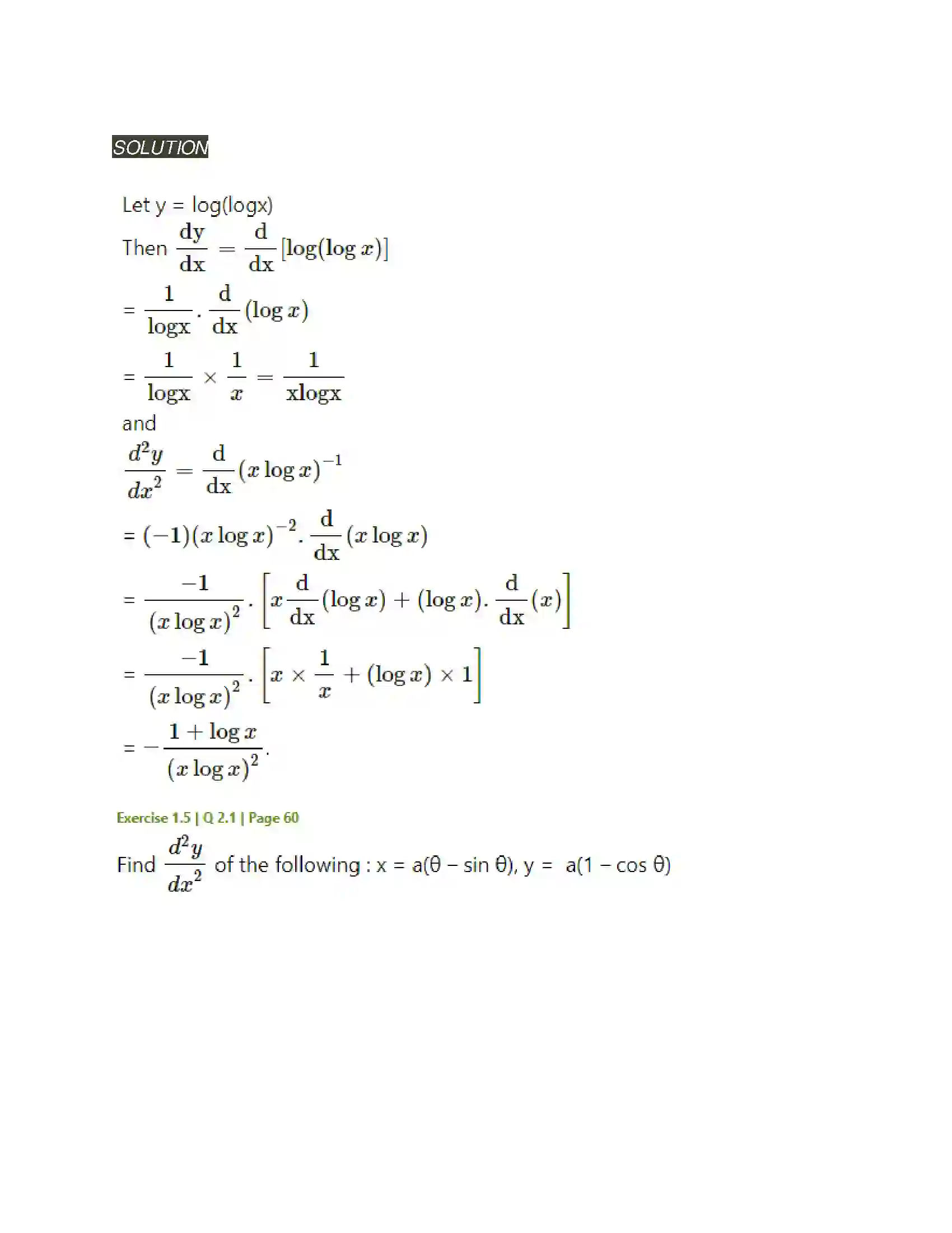 Maharashtra Board Class 12th Mathematics & Statistics-2 (Arts & Science) Differentiation Solution 200