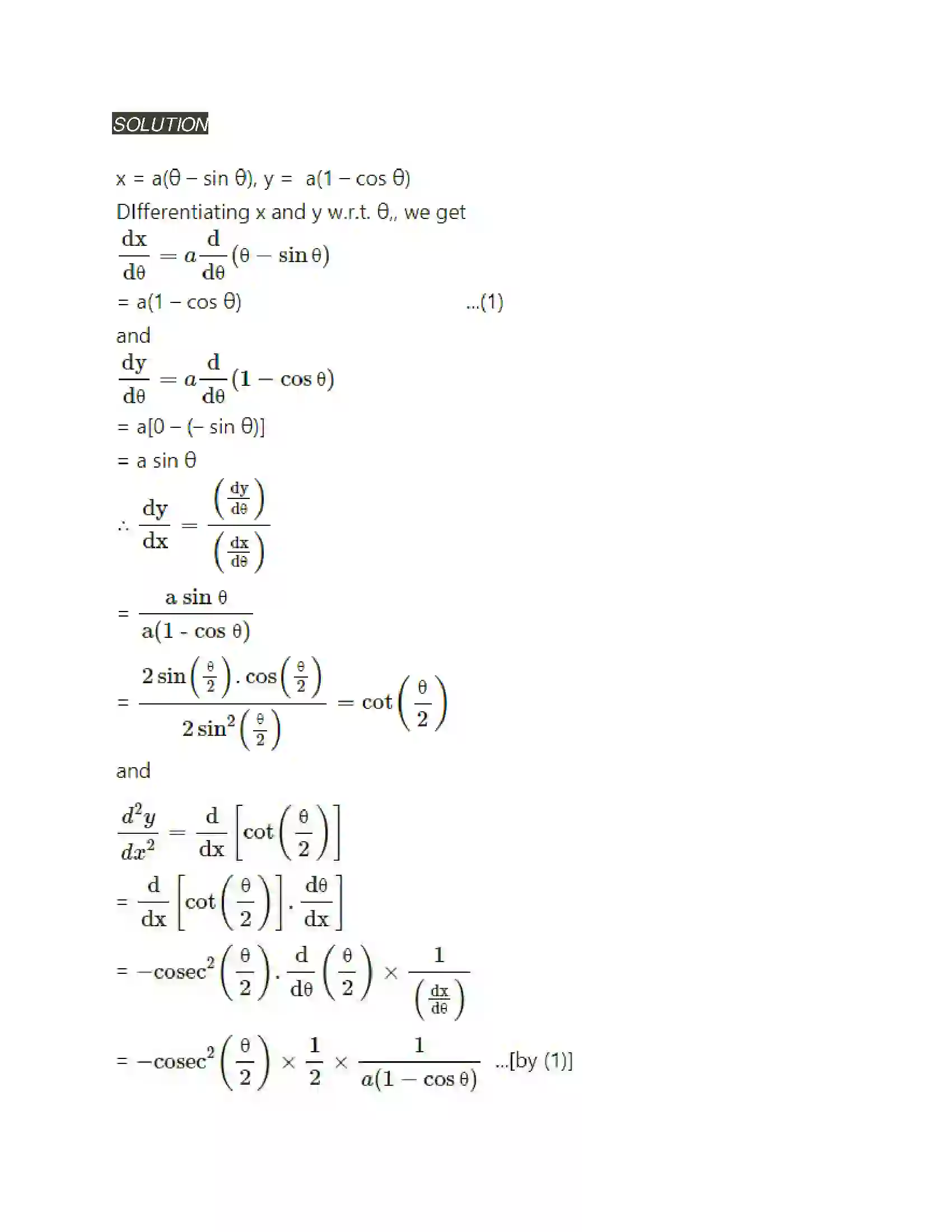 Maharashtra Board Class 12th Mathematics & Statistics-2 (Arts & Science) Differentiation Solution 201
