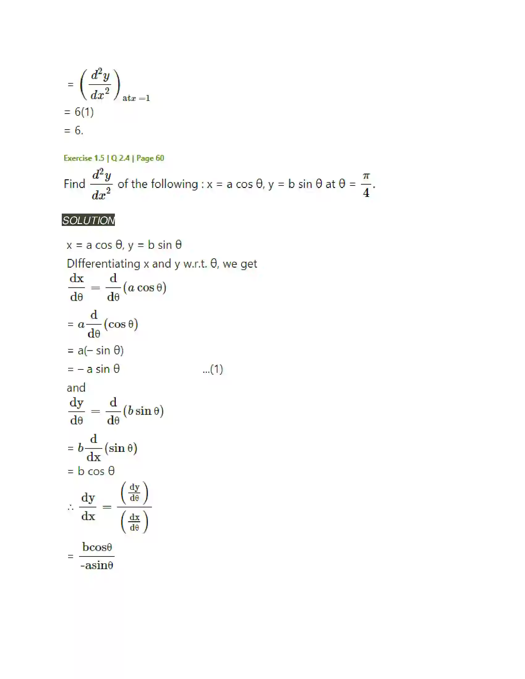 Maharashtra Board Class 12th Mathematics & Statistics-2 (Arts & Science) Differentiation Solution 205