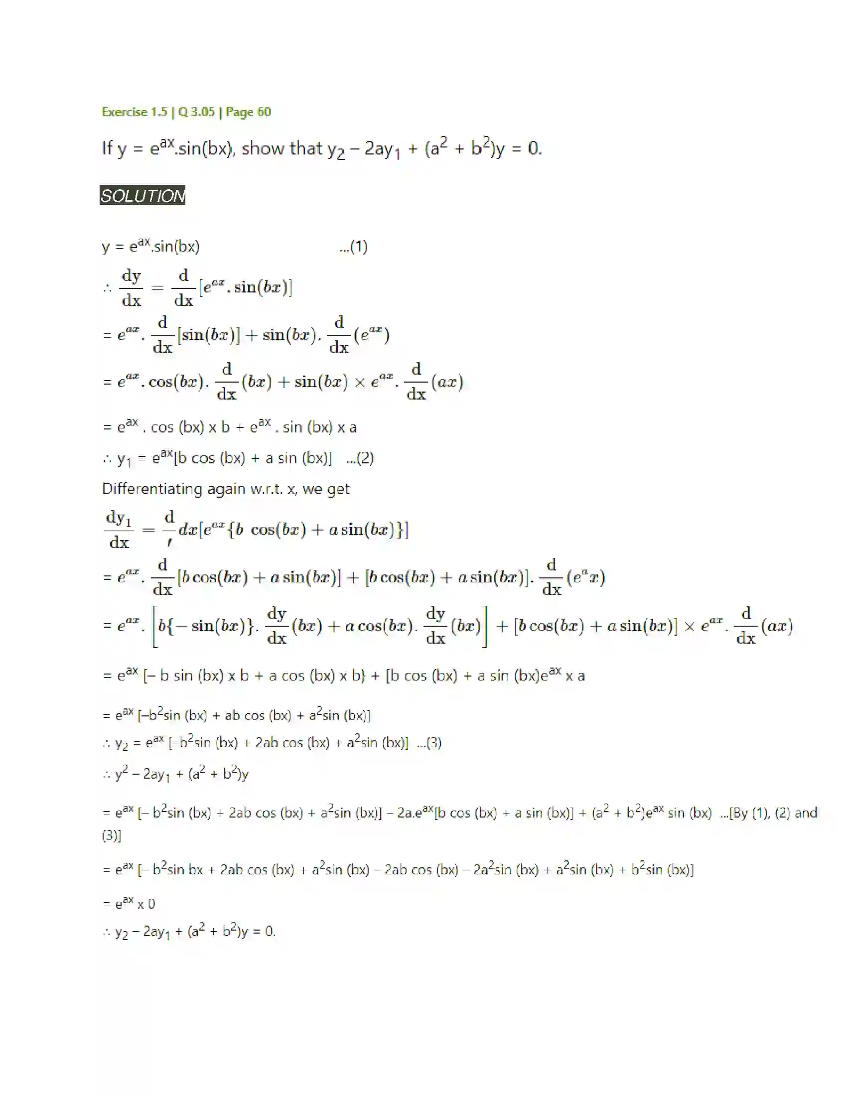 Maharashtra Board Class 12th Mathematics & Statistics-2 (Arts & Science) Differentiation Solution 211