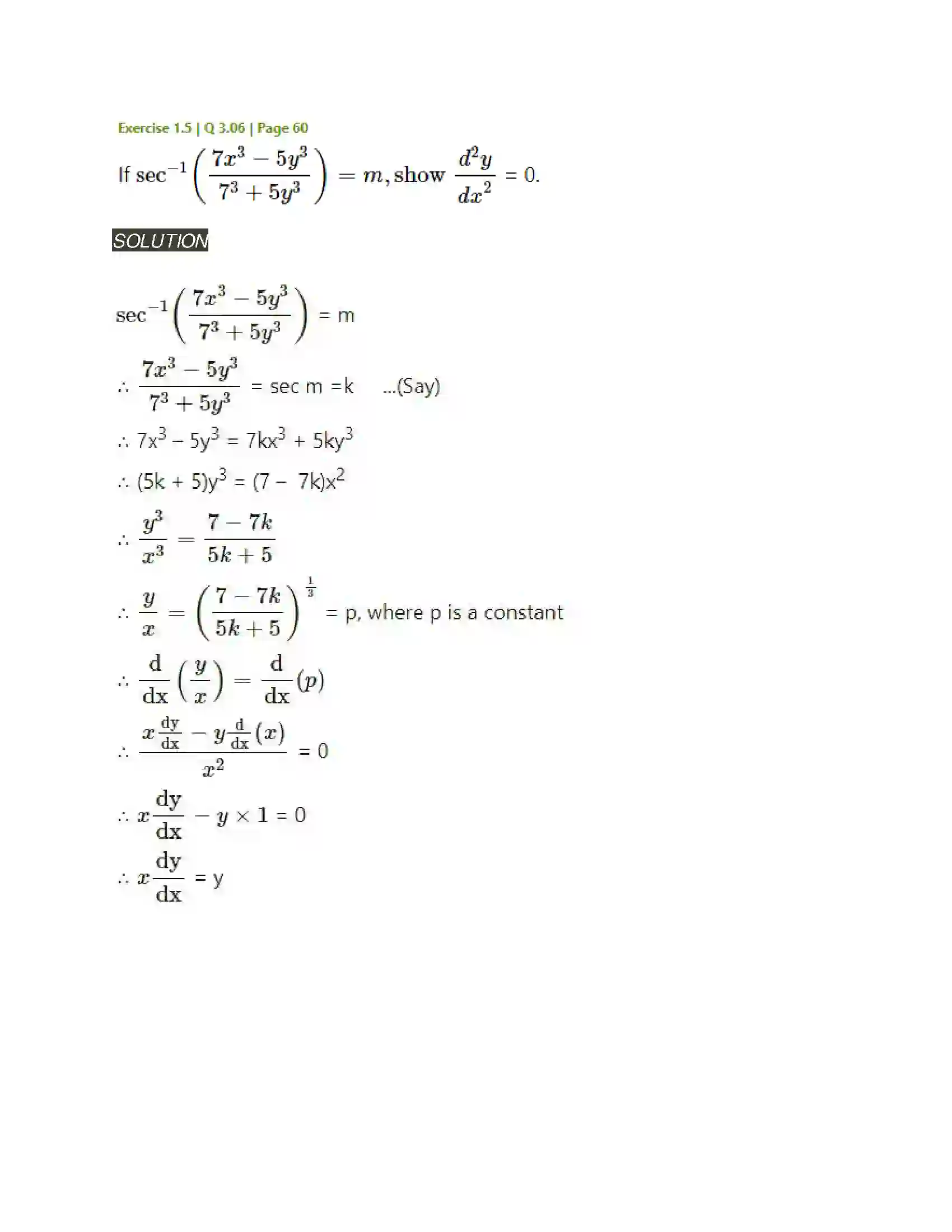 Maharashtra Board Class 12th Mathematics & Statistics-2 (Arts & Science) Differentiation Solution 212