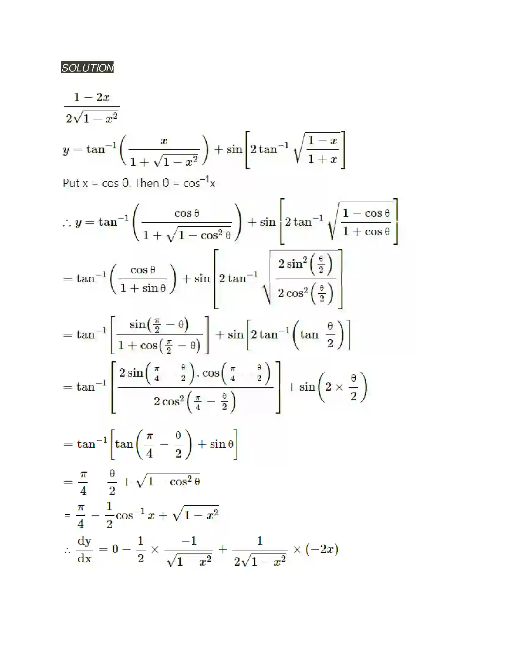 Maharashtra Board Class 12th Mathematics & Statistics-2 (Arts & Science) Differentiation Solution 243