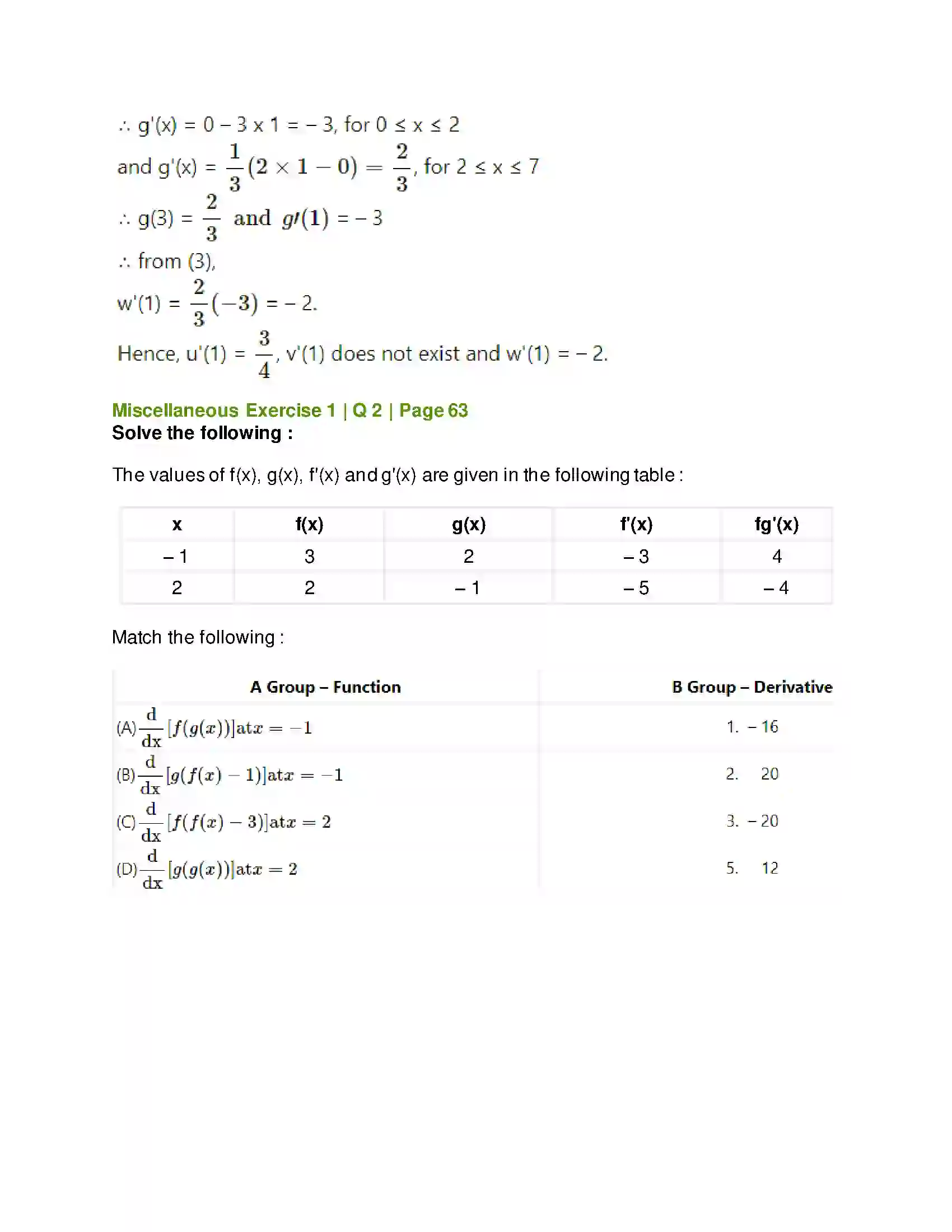 Maharashtra Board Class 12th Mathematics & Statistics-2 (Arts & Science) Differentiation Solution 252