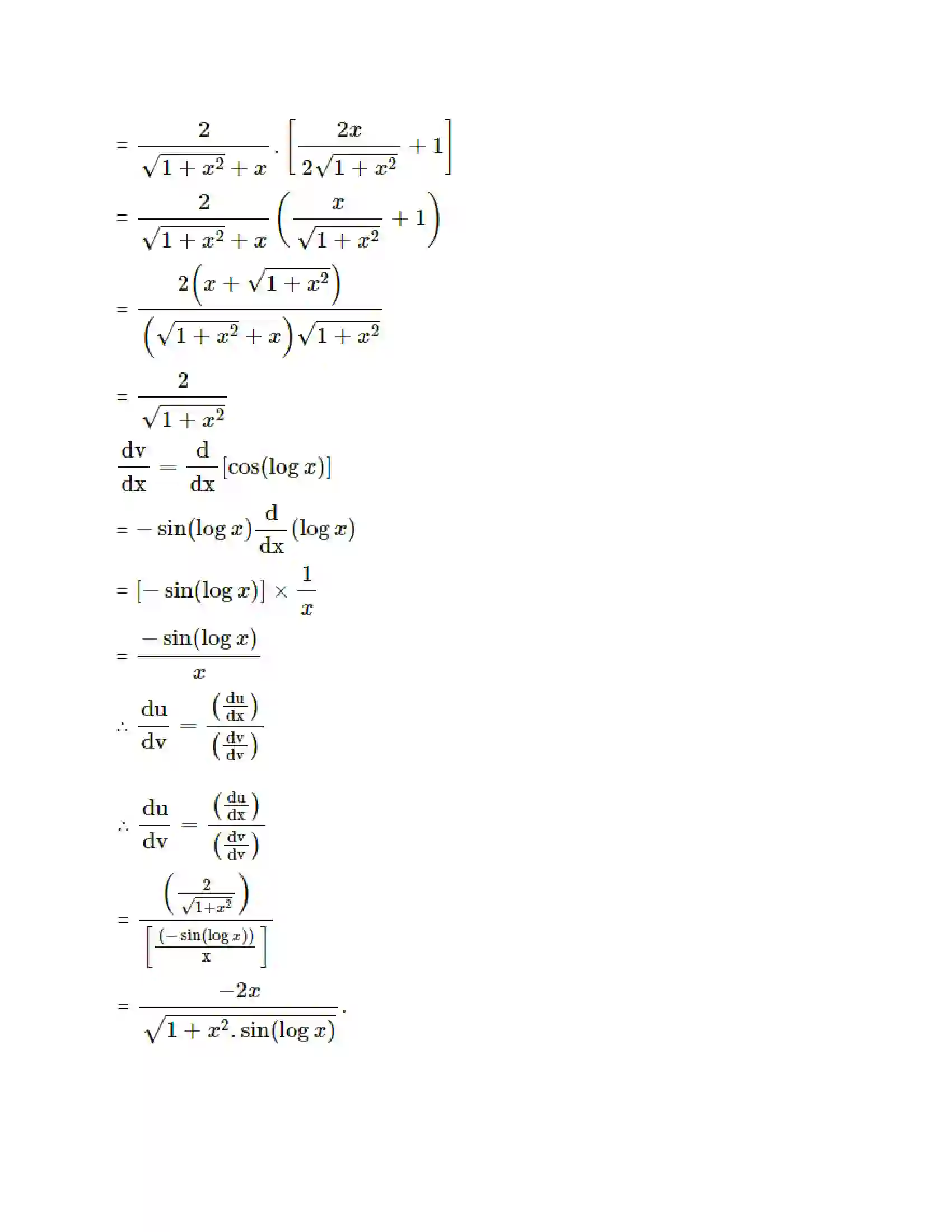 Maharashtra Board Class 12th Mathematics & Statistics-2 (Arts & Science) Differentiation Solution 275