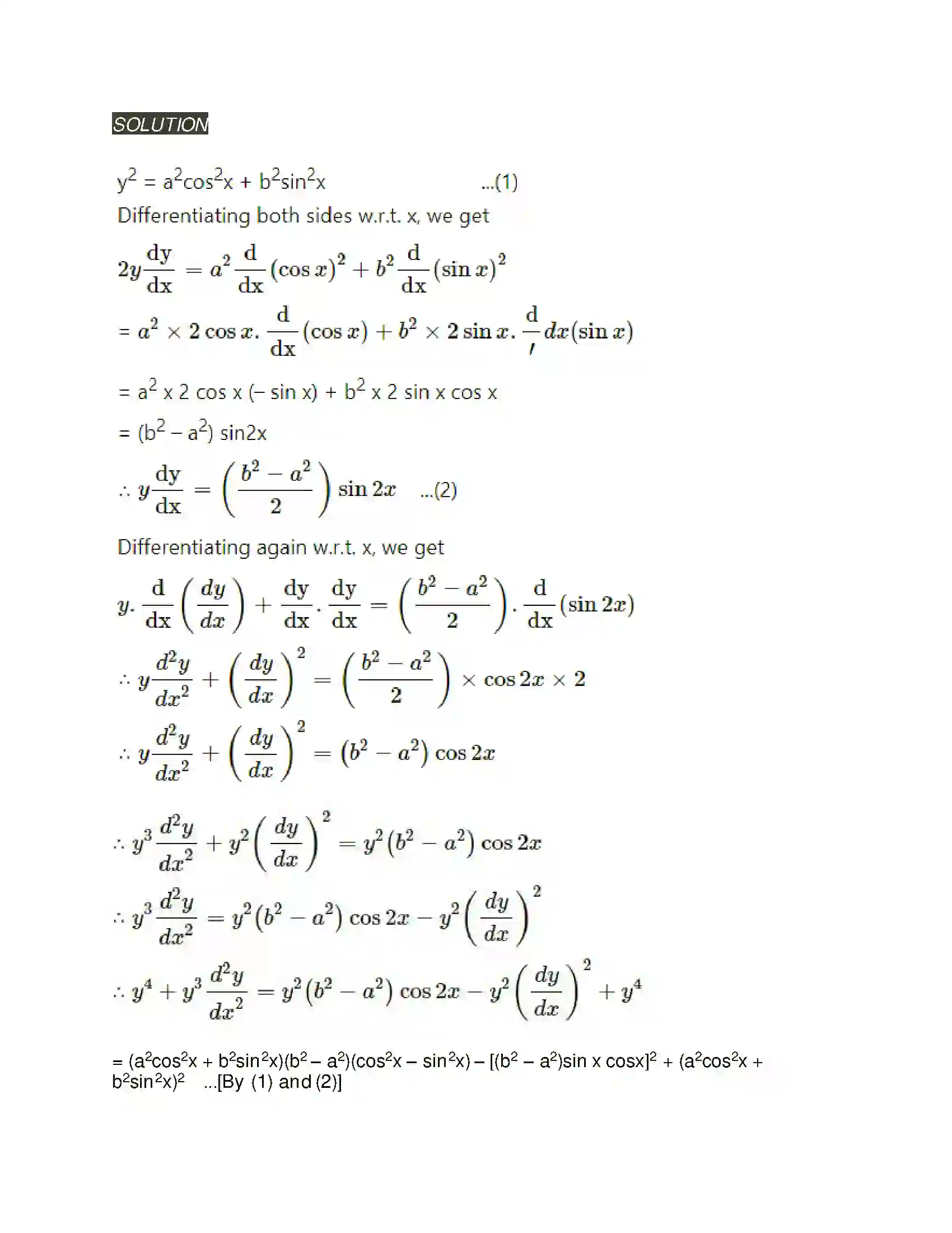 Maharashtra Board Class 12th Mathematics & Statistics-2 (Arts & Science) Differentiation Solution 279